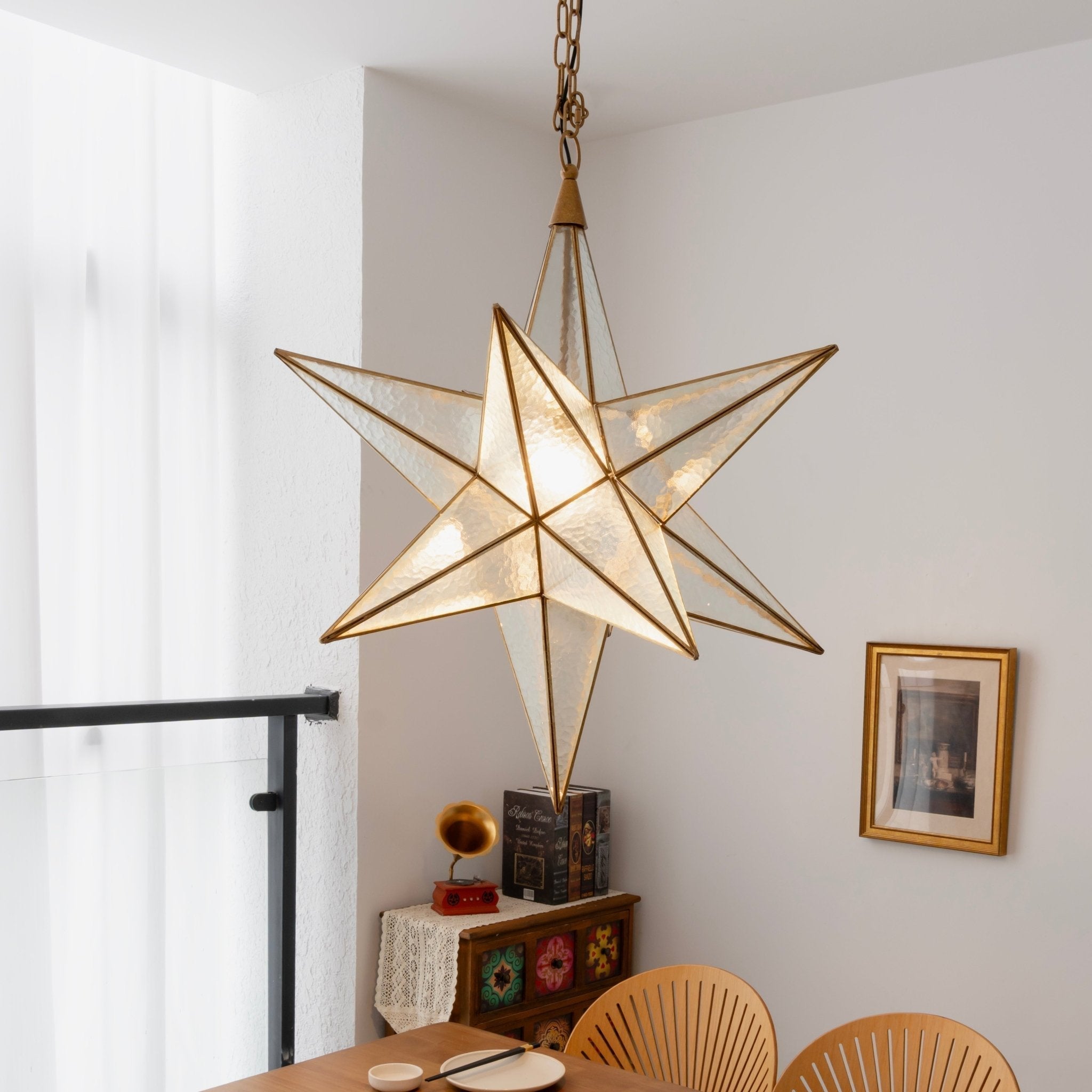 Sotr Elegant Glass Star Chandelier