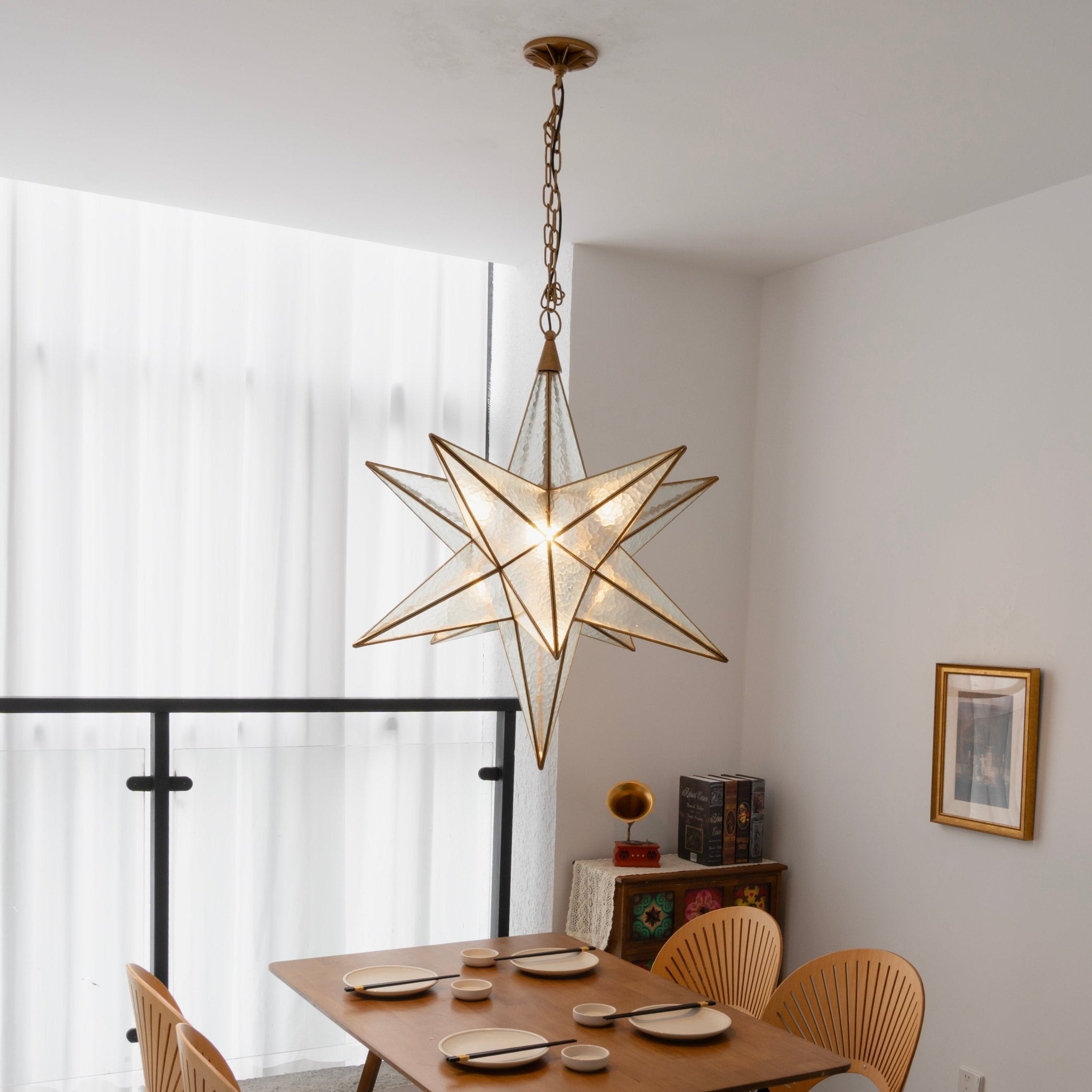 Sotr Elegant Glass Star Chandelier