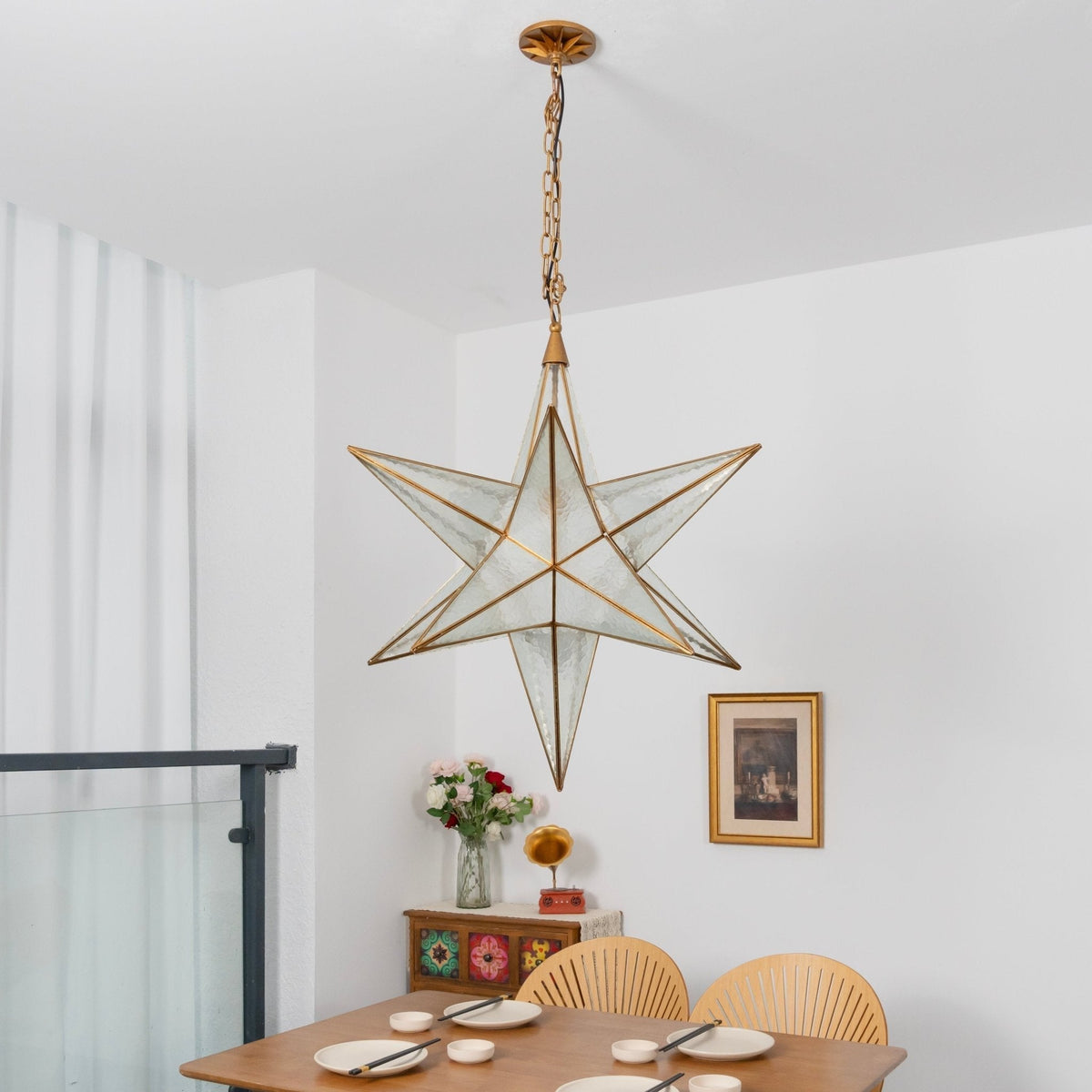 Sotr Elegant Glass Star Chandelier