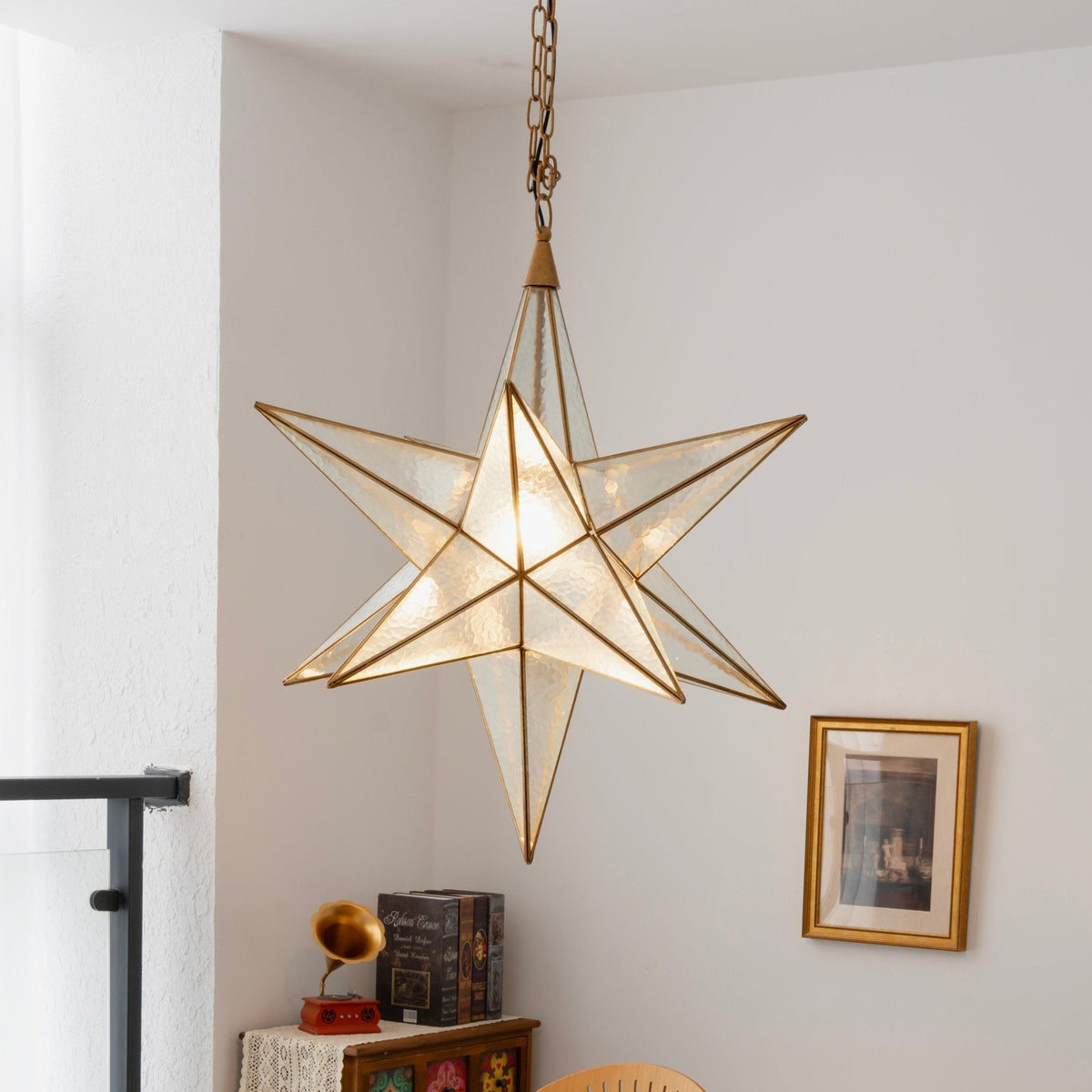 Sotr Elegant Glass Star Chandelier