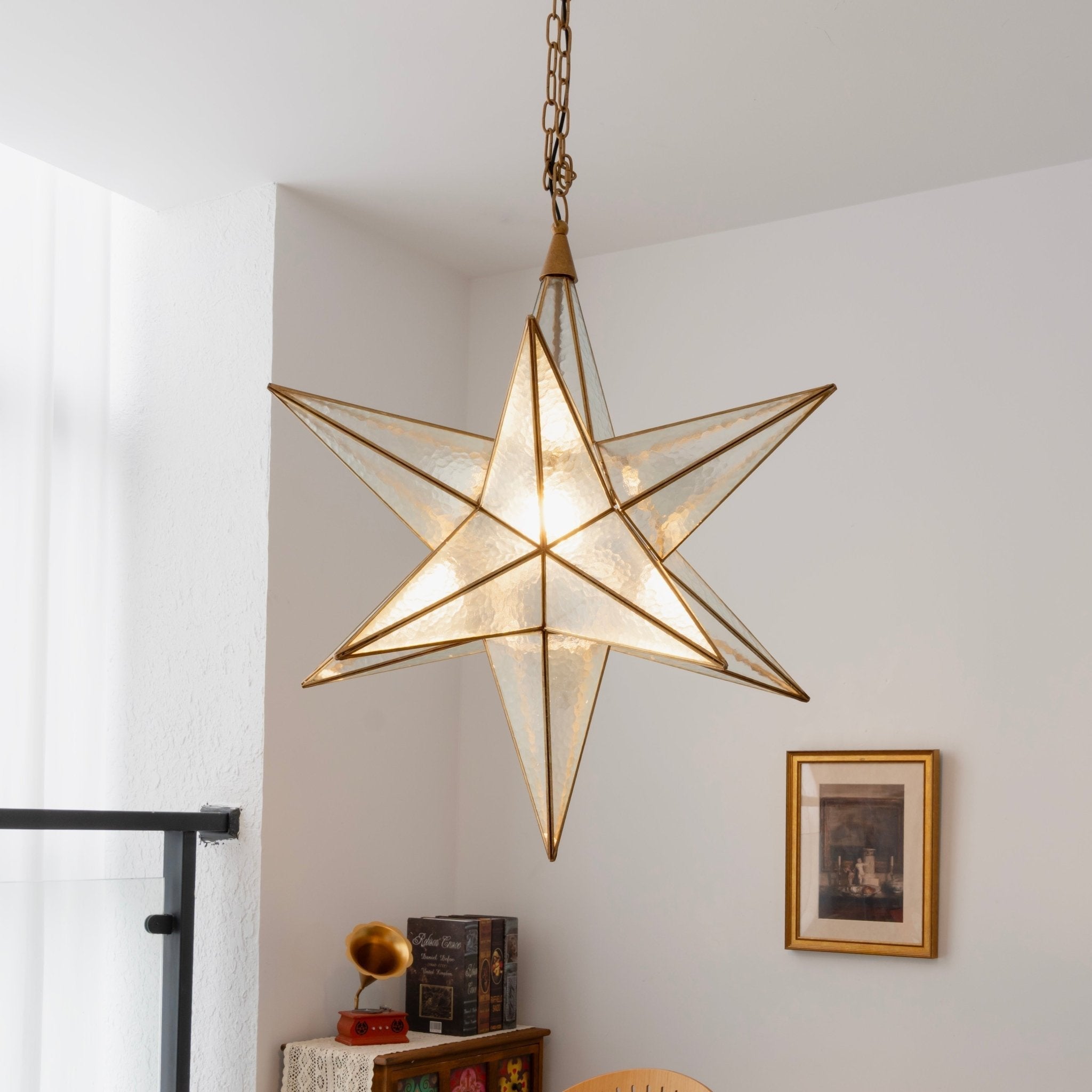 Sotr Elegant Glass Star Chandelier