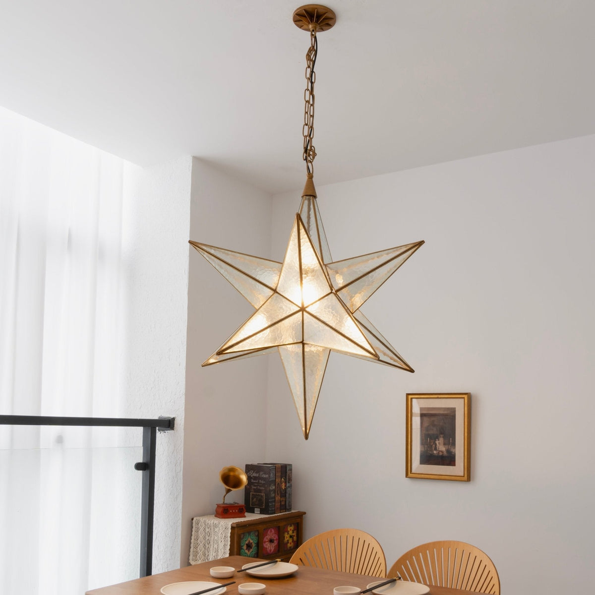 Sotr Elegant Glass Star Chandelier