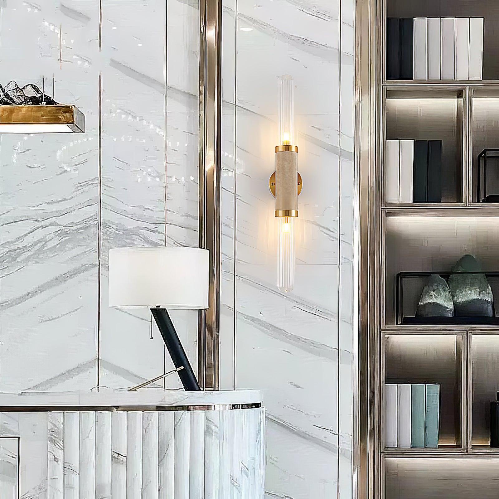 Alorira Nordic Art Column Glass Wall Sconce