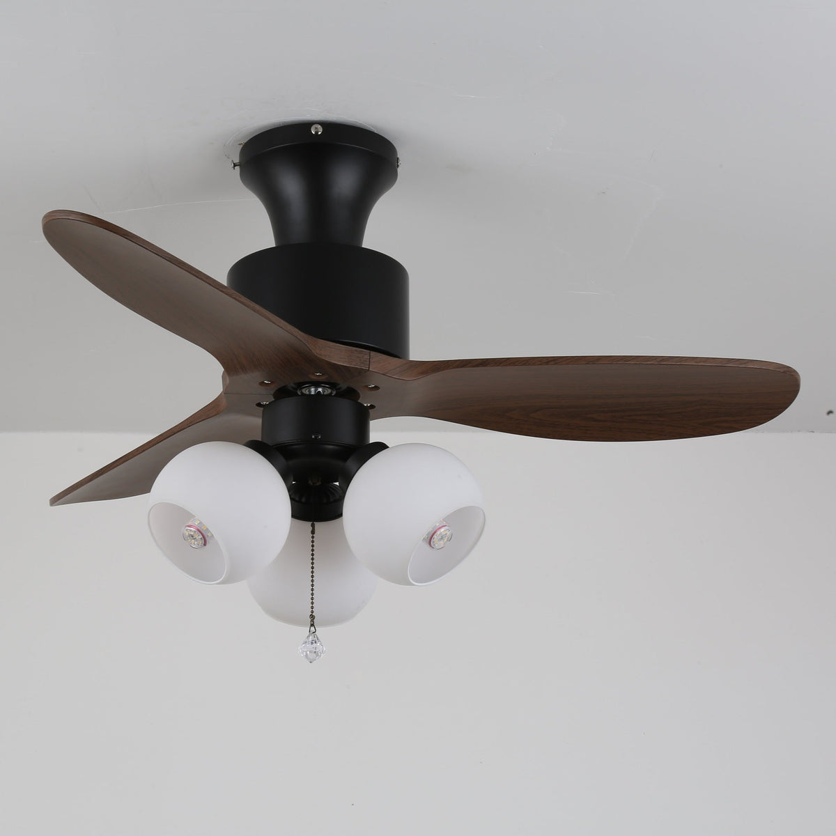 Gwen Vintage Glass Ceiling Fan Light