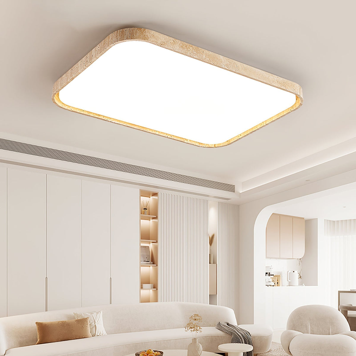 Aisle Travertine Square Ceiling Light