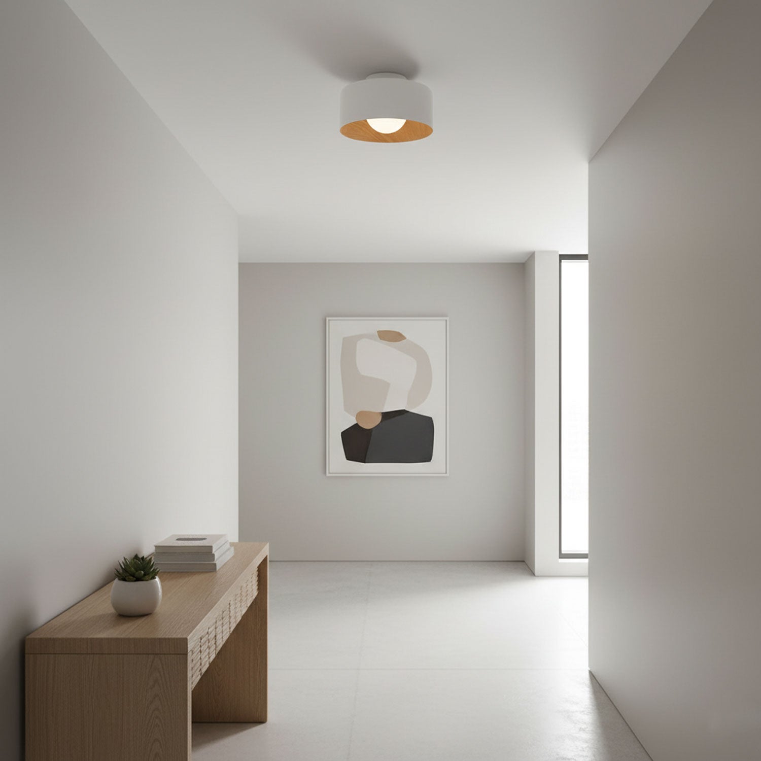 Clairbrook Wood Round Flush Mount Ceiling Light