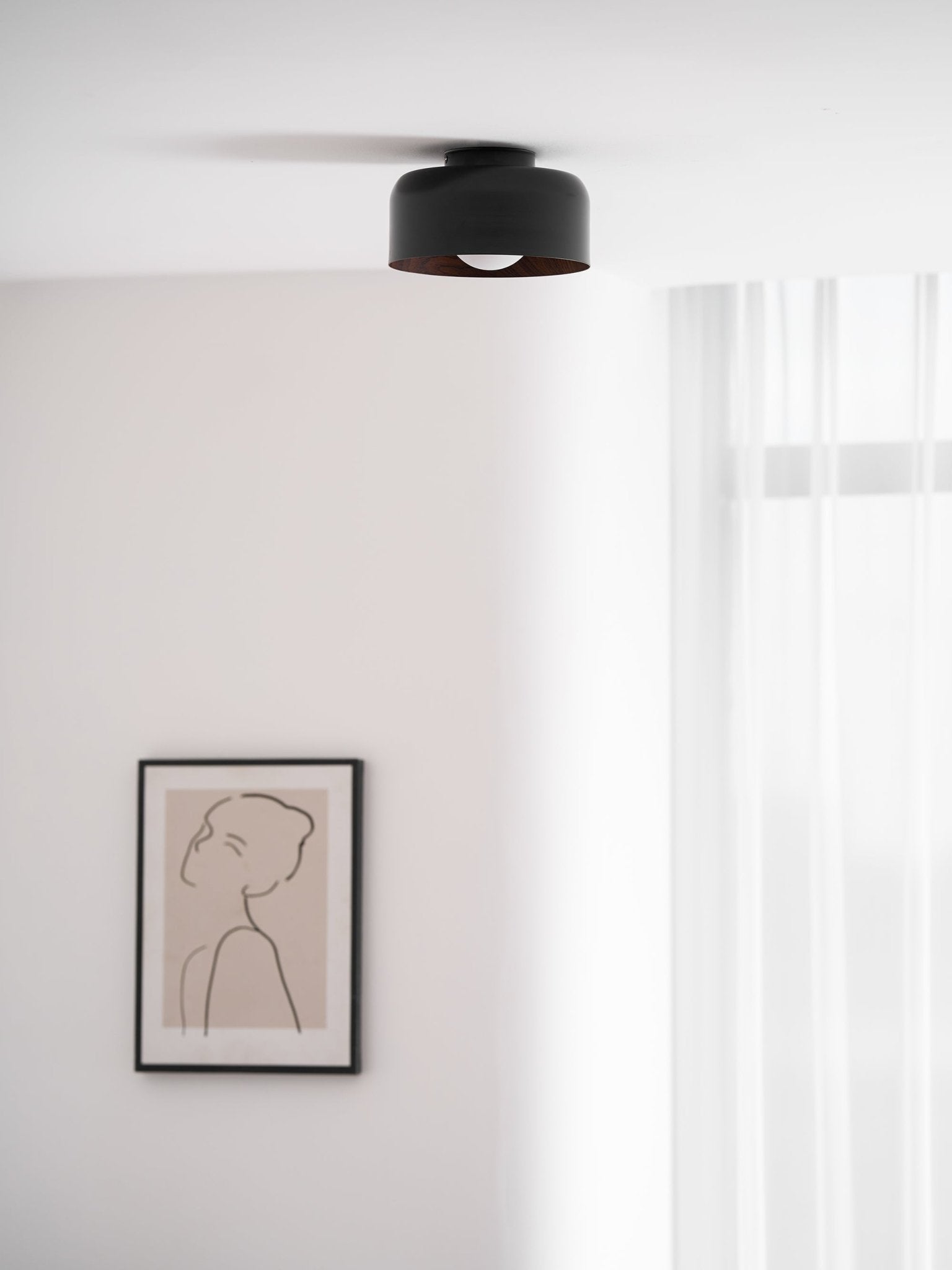 Clairbrook Wood Round Flush Mount Ceiling Light