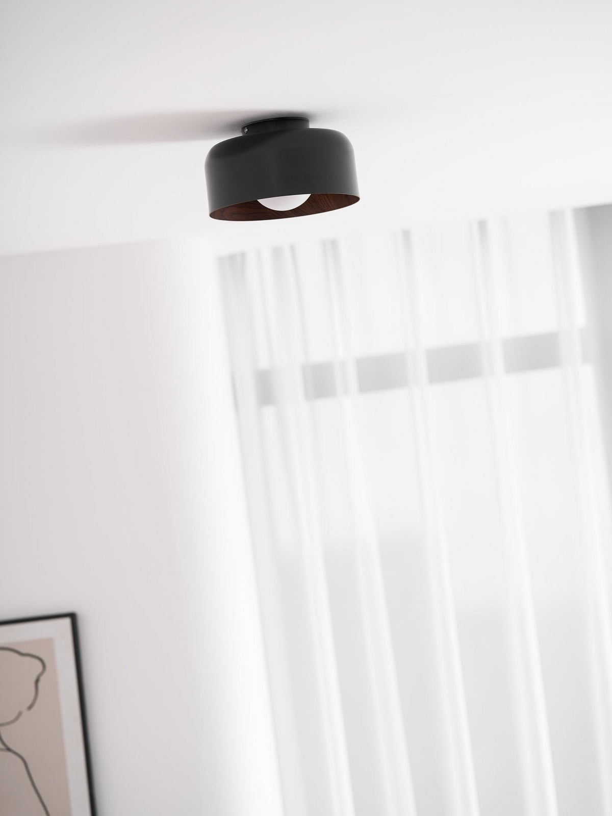 Clairbrook Wood Round Flush Mount Ceiling Light