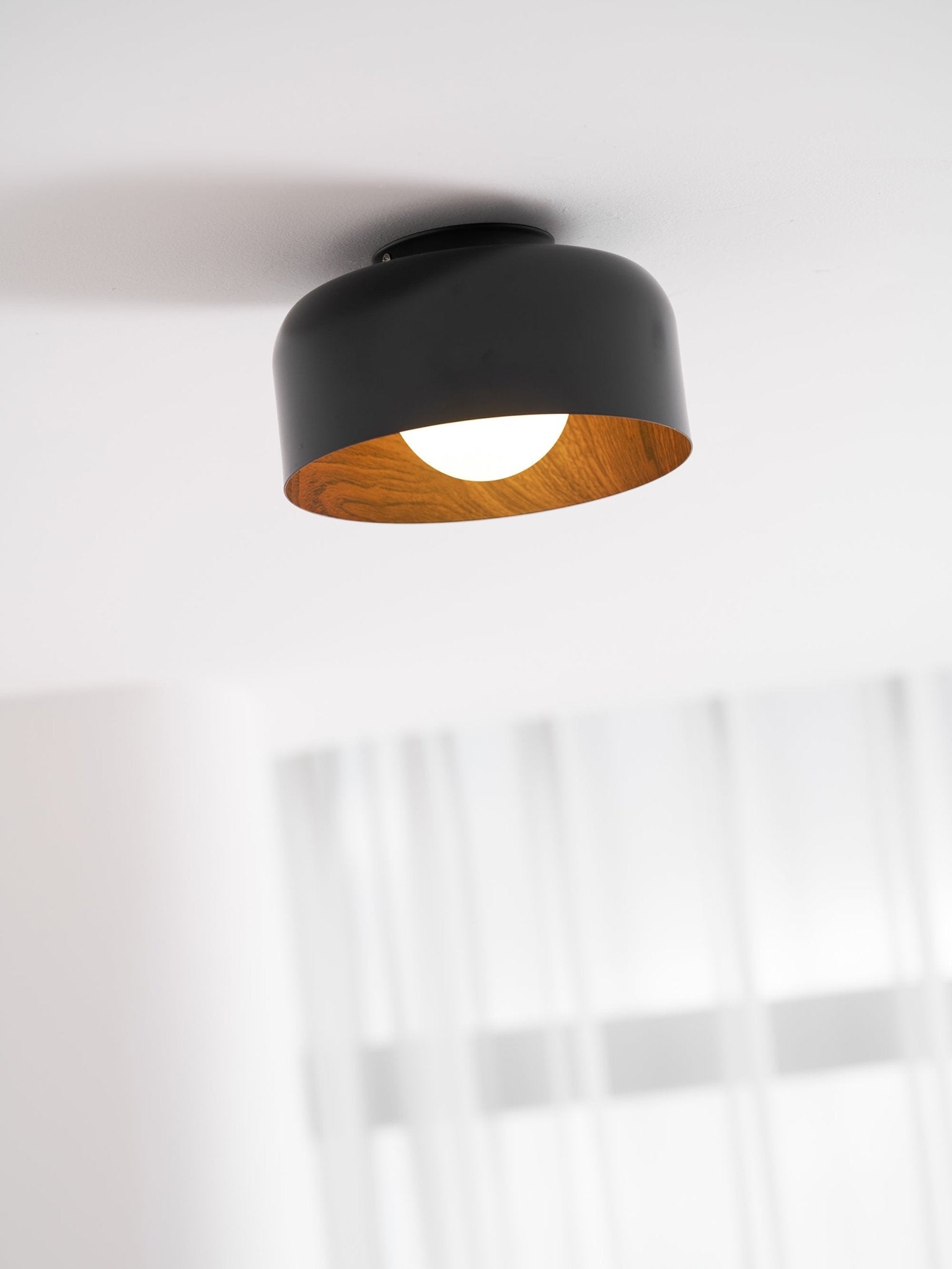 Clairbrook Wood Round Flush Mount Ceiling Light