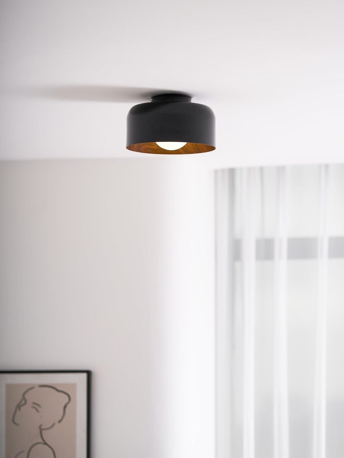 Clairbrook Wood Round Flush Mount Ceiling Light