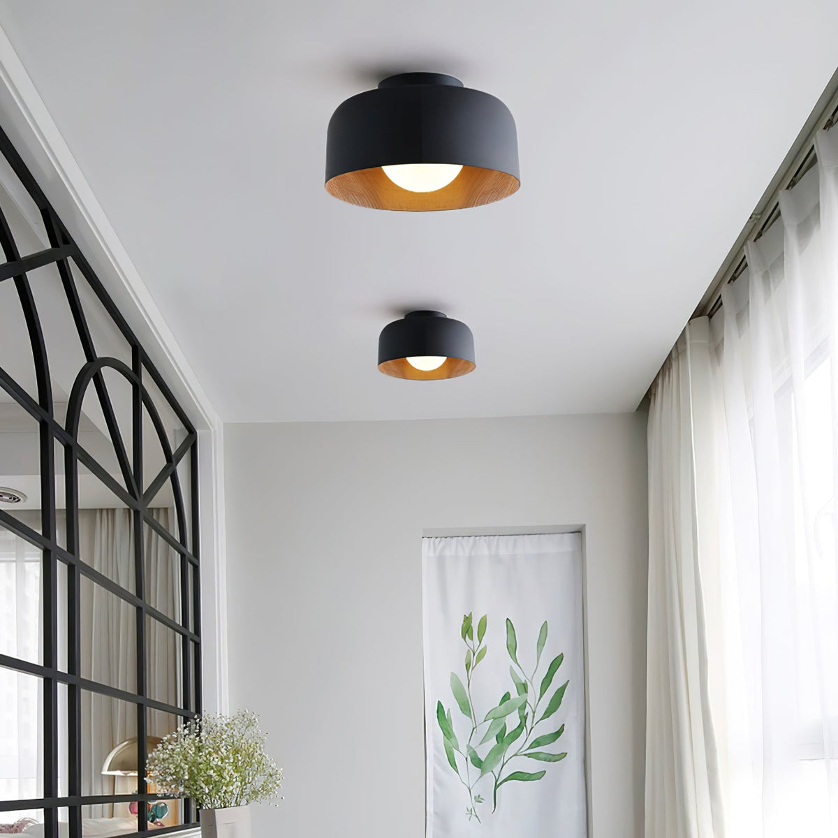 Clairbrook Wood Round Flush Mount Ceiling Light