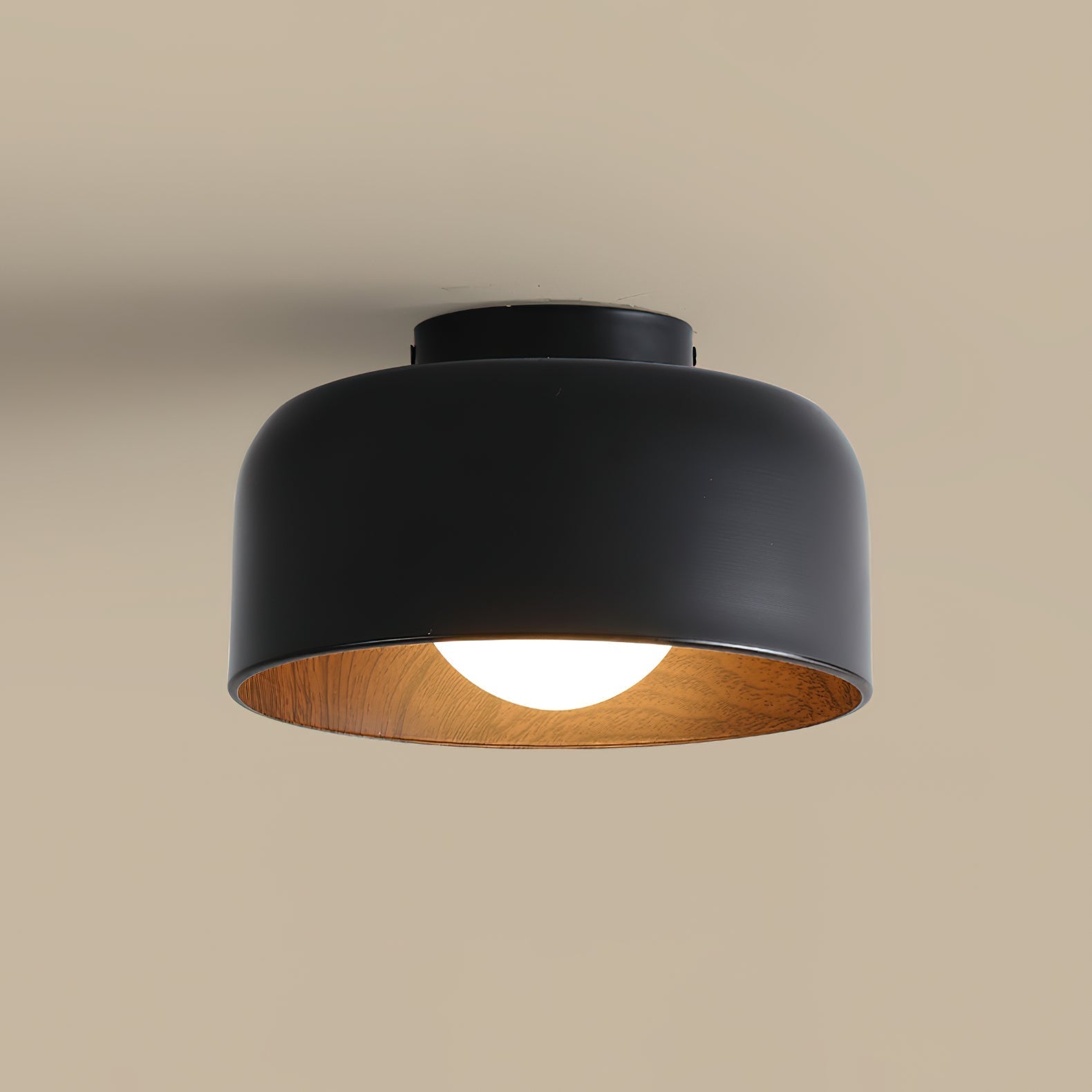 Clairbrook Wood Round Flush Mount Ceiling Light