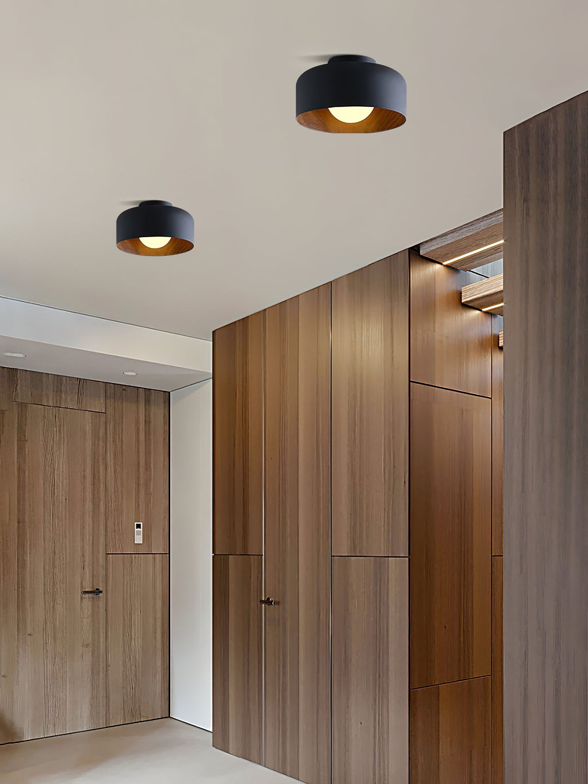 Clairbrook Wood Round Flush Mount Ceiling Light