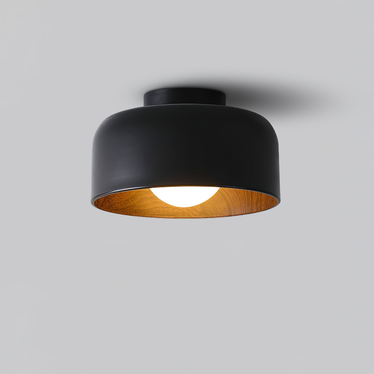 Clairbrook Wood Round Flush Mount Ceiling Light