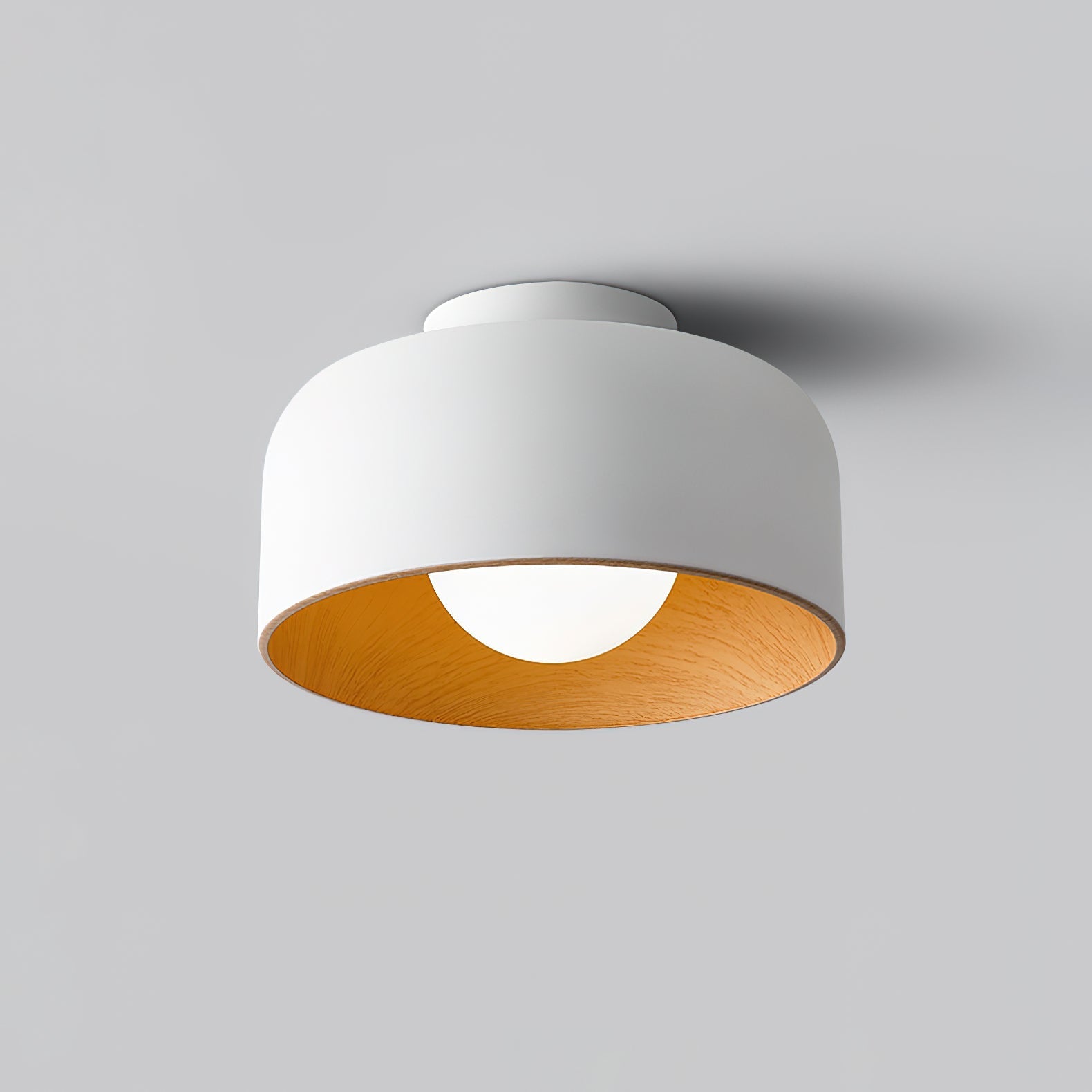 Clairbrook Wood Round Flush Mount Ceiling Light