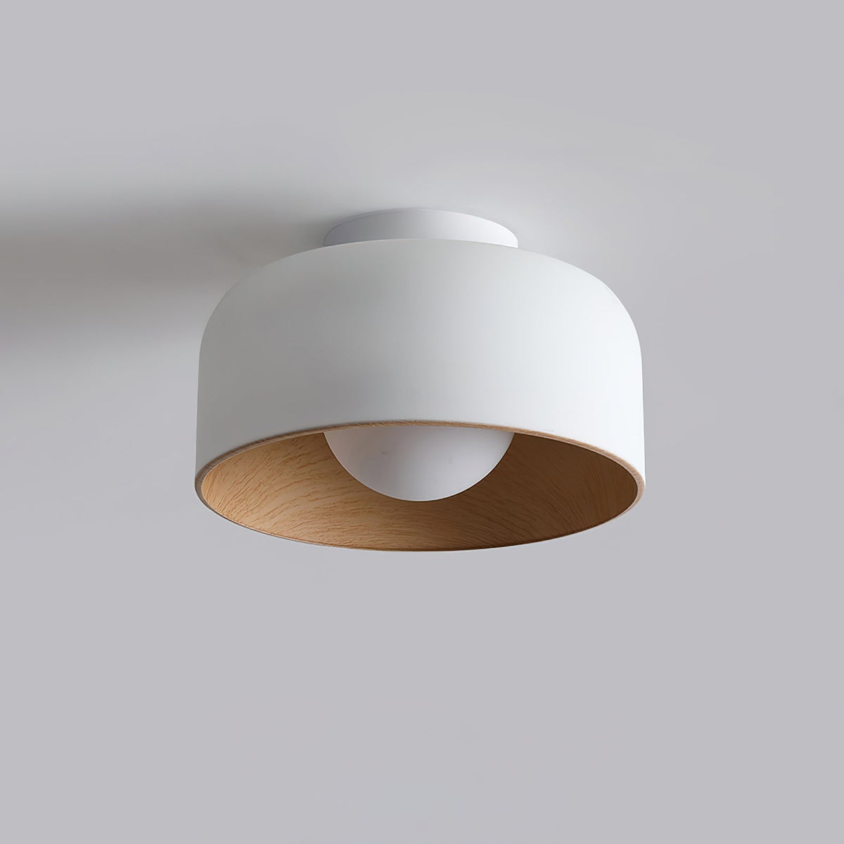 Clairbrook Wood Round Flush Mount Ceiling Light