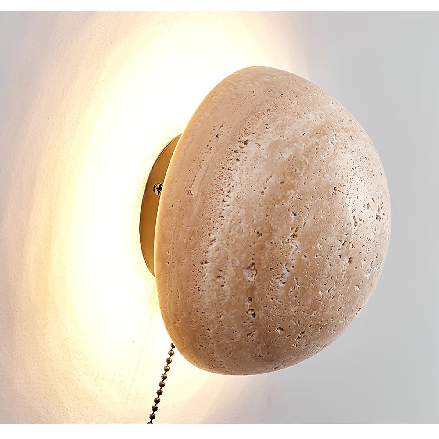 Vexael Minimalist Travertine Wall Light