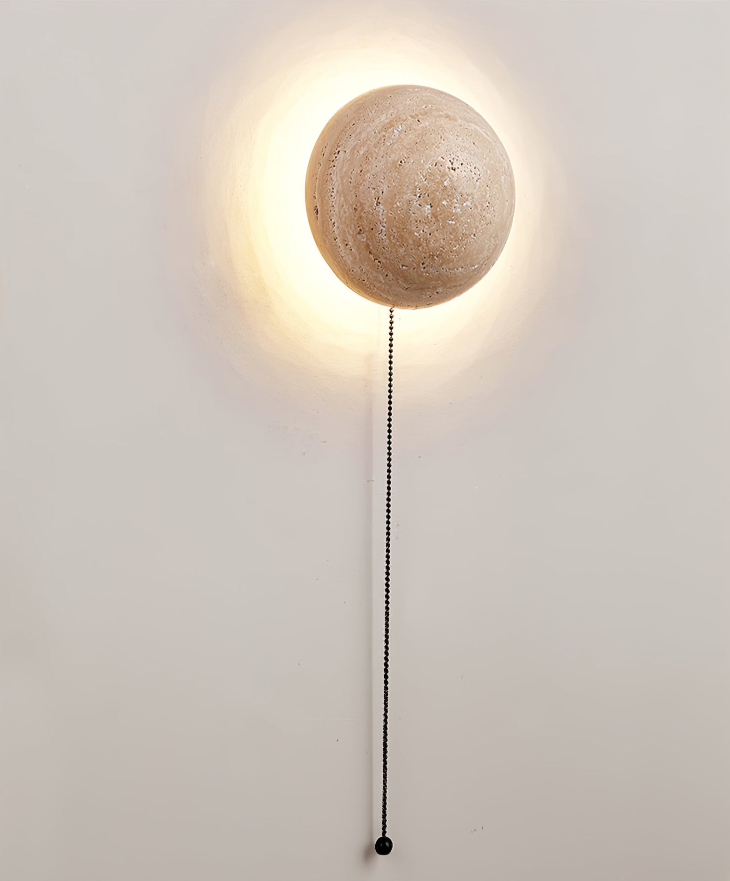 Vexael Minimalist Travertine Wall Light