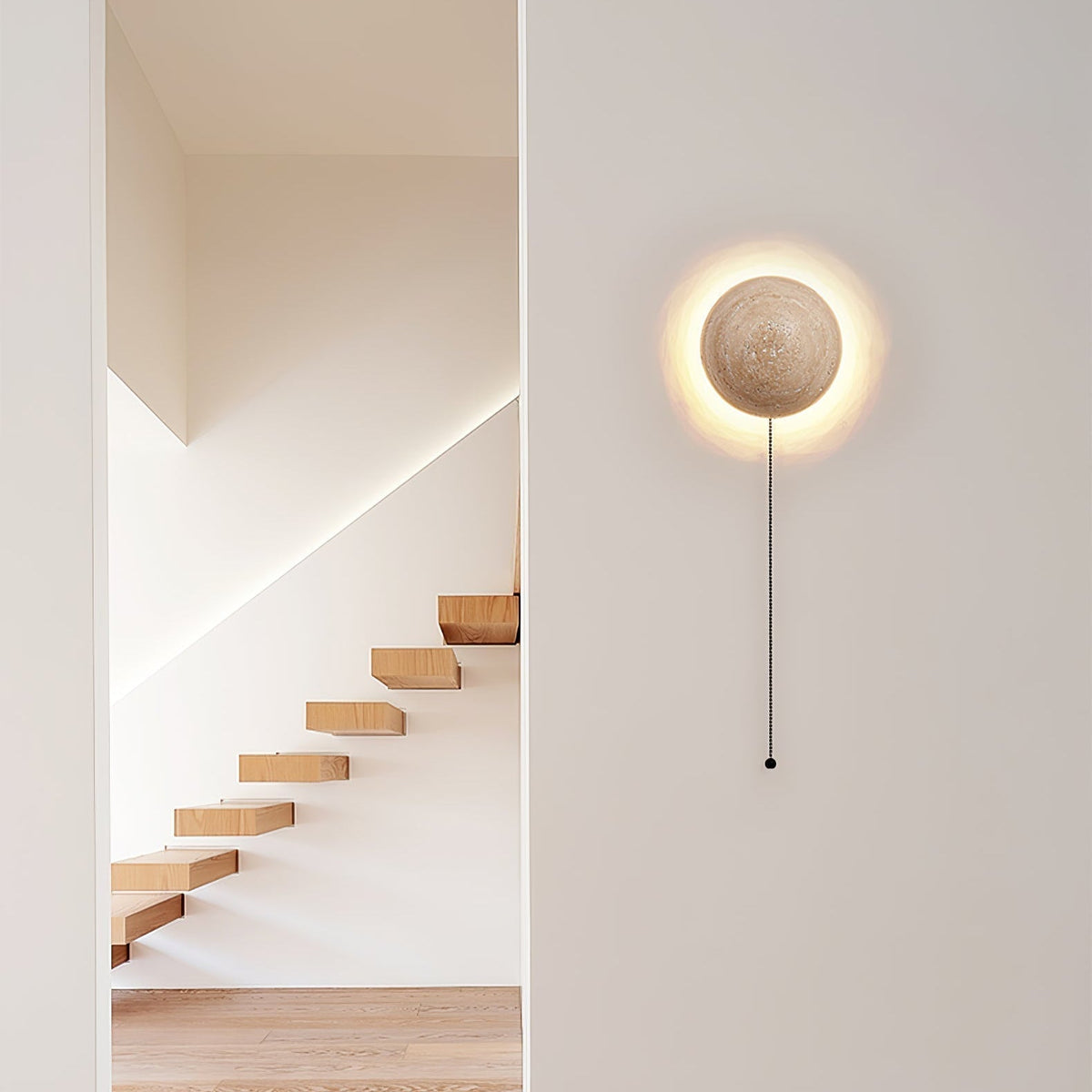 Vexael Minimalist Travertine Wall Light