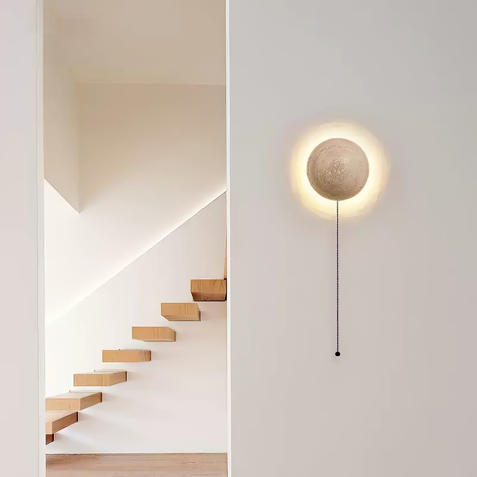 Vexael Minimalist Travertine Wall Light