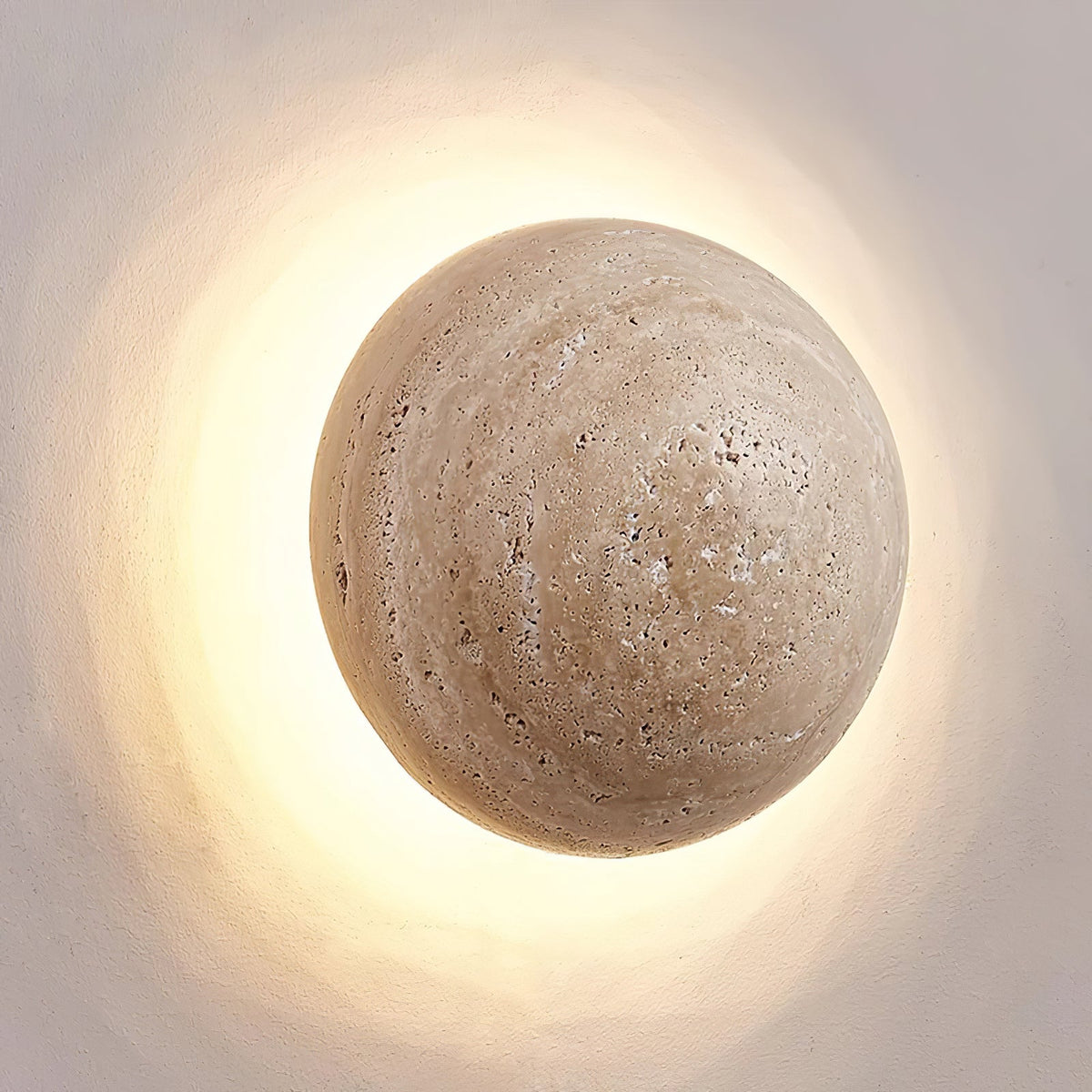 Vexael Minimalist Travertine Wall Light