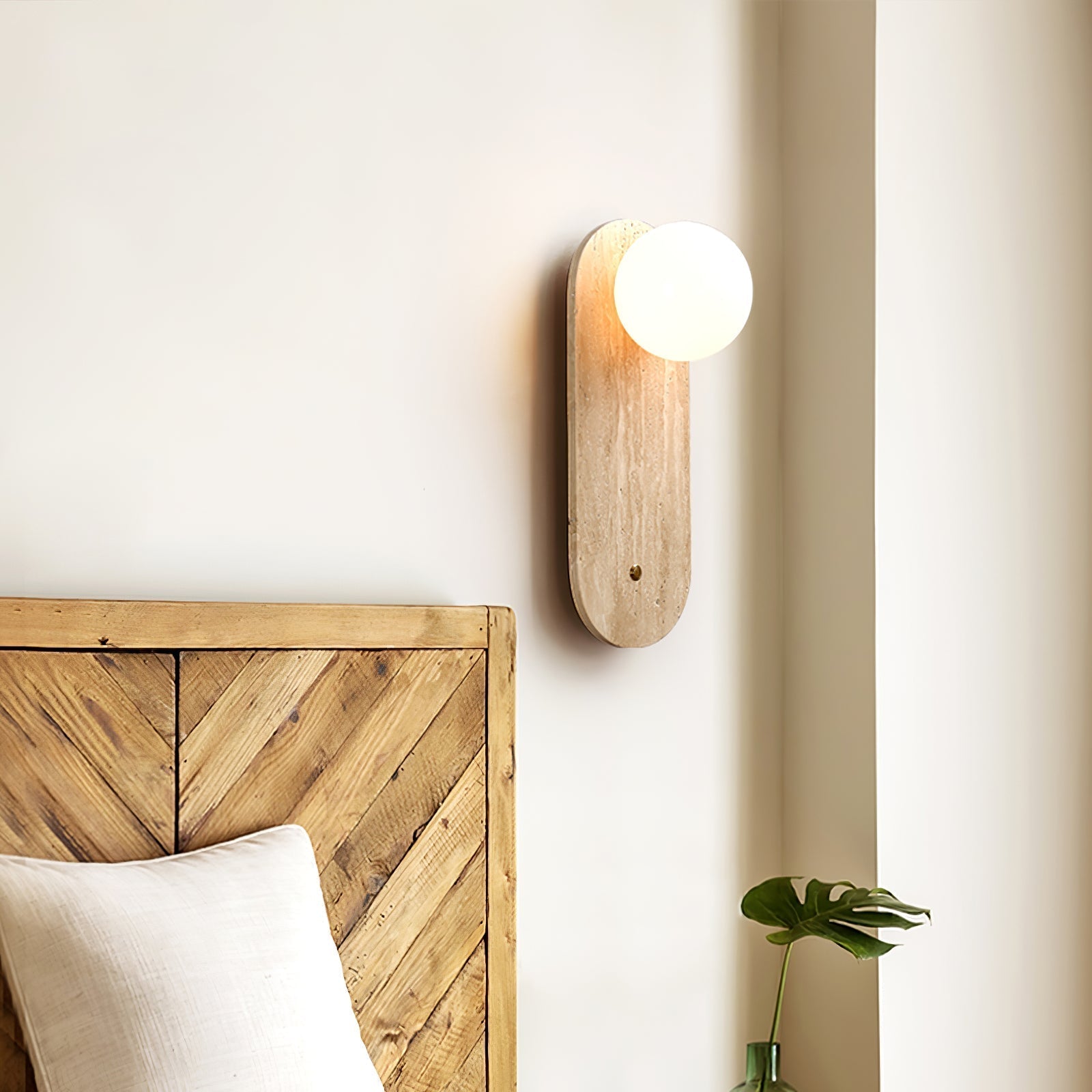 Syloryra Minimalist Travertine Wall Light - Neutral Decor