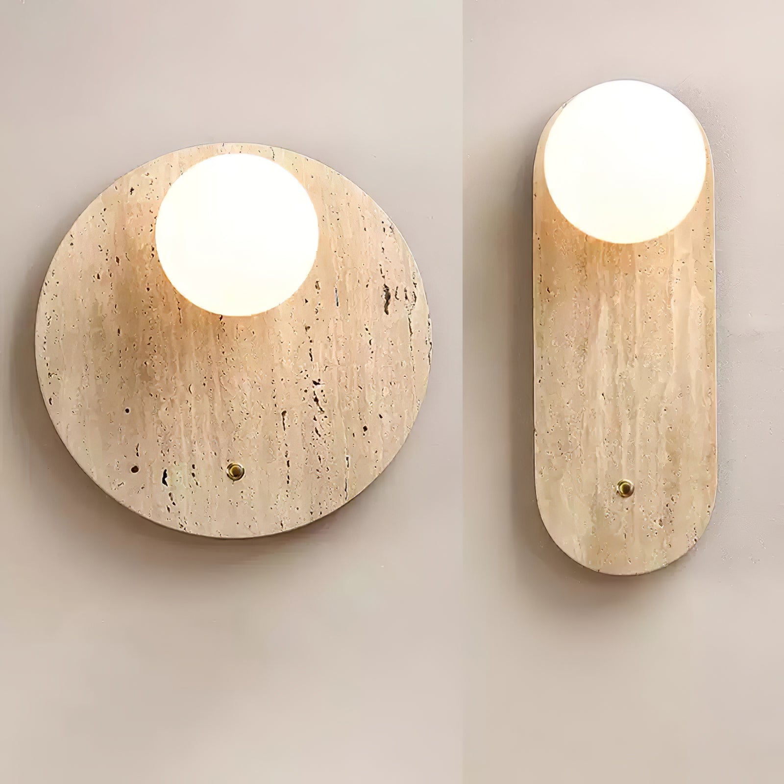 Syloryra Minimalist Travertine Wall Light - Neutral Decor