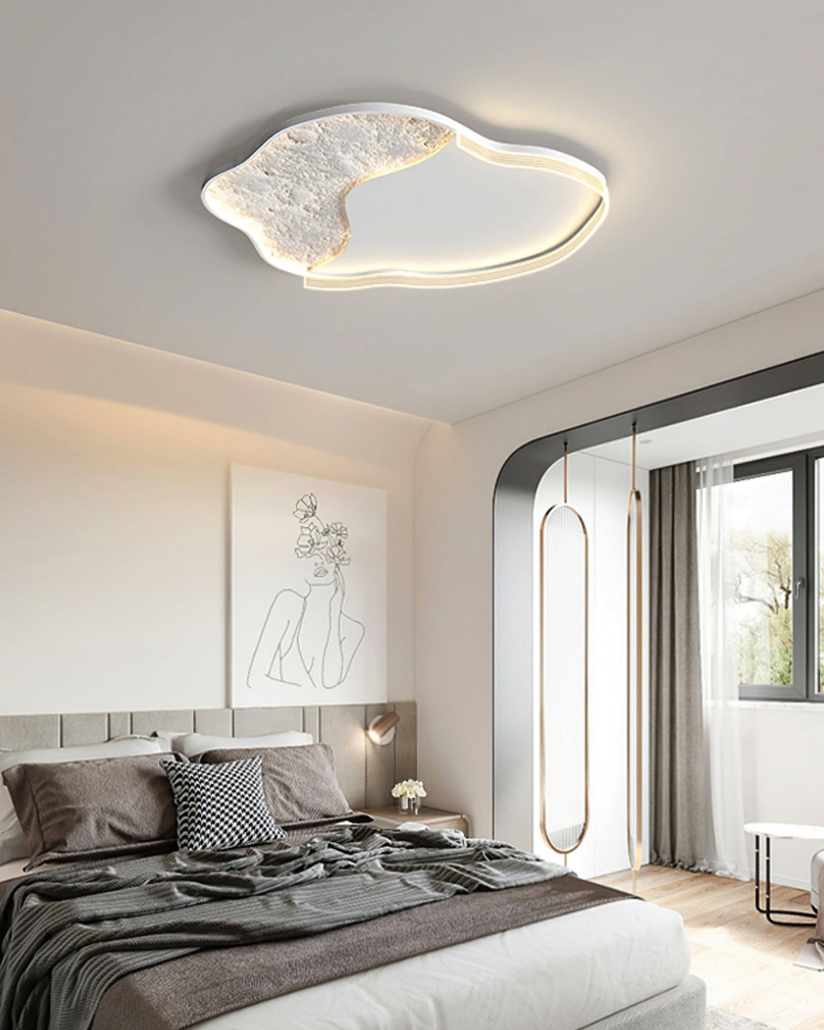 Syvine Nordic Art Lunar Led Ceiling Lamp