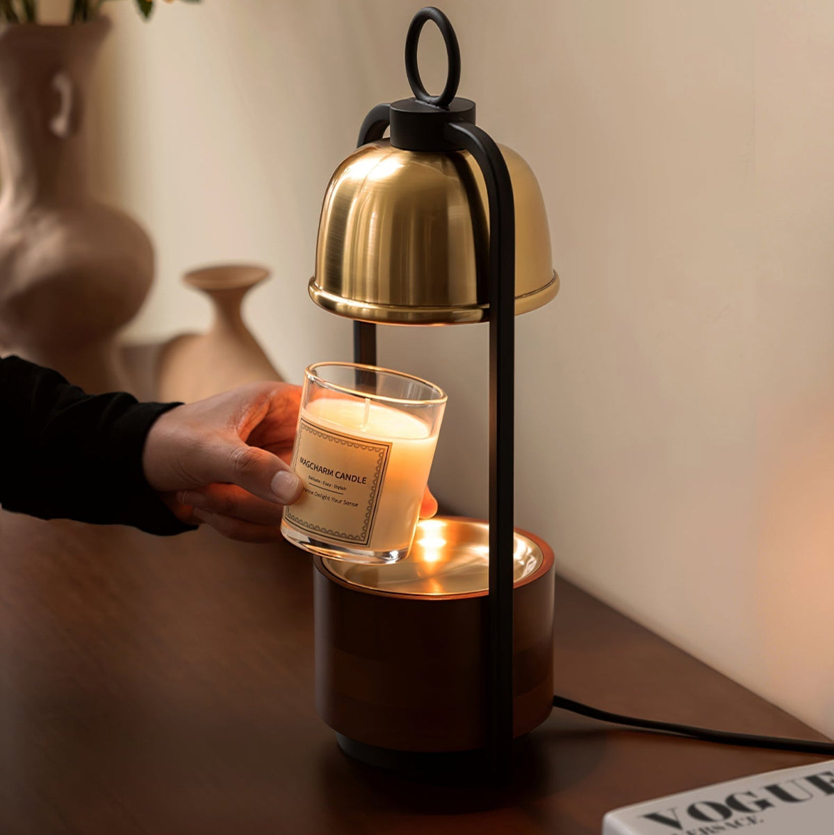 Rosa Modern Wood Table Lamp