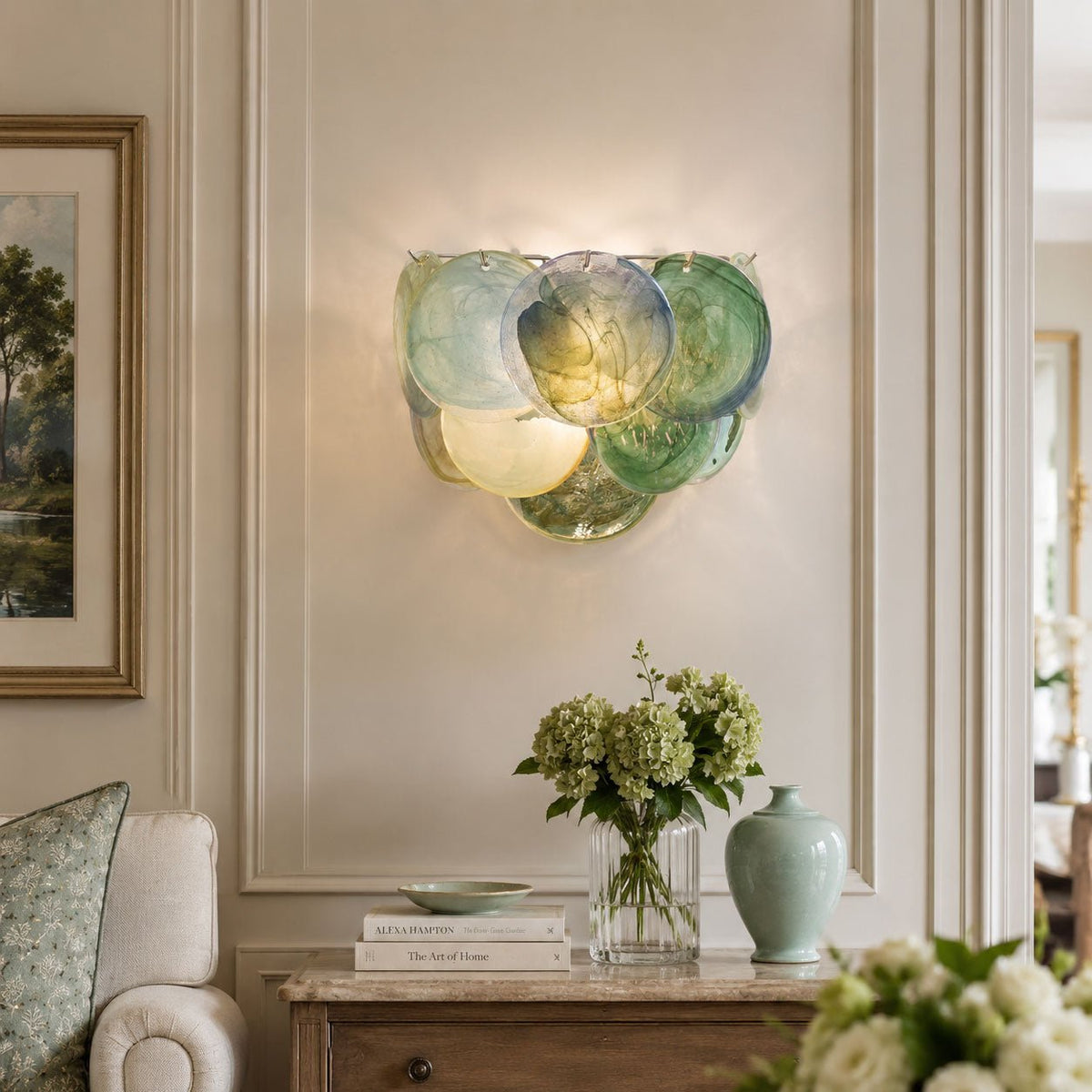 Orlaridge Disc Glass Indoor Wall Light