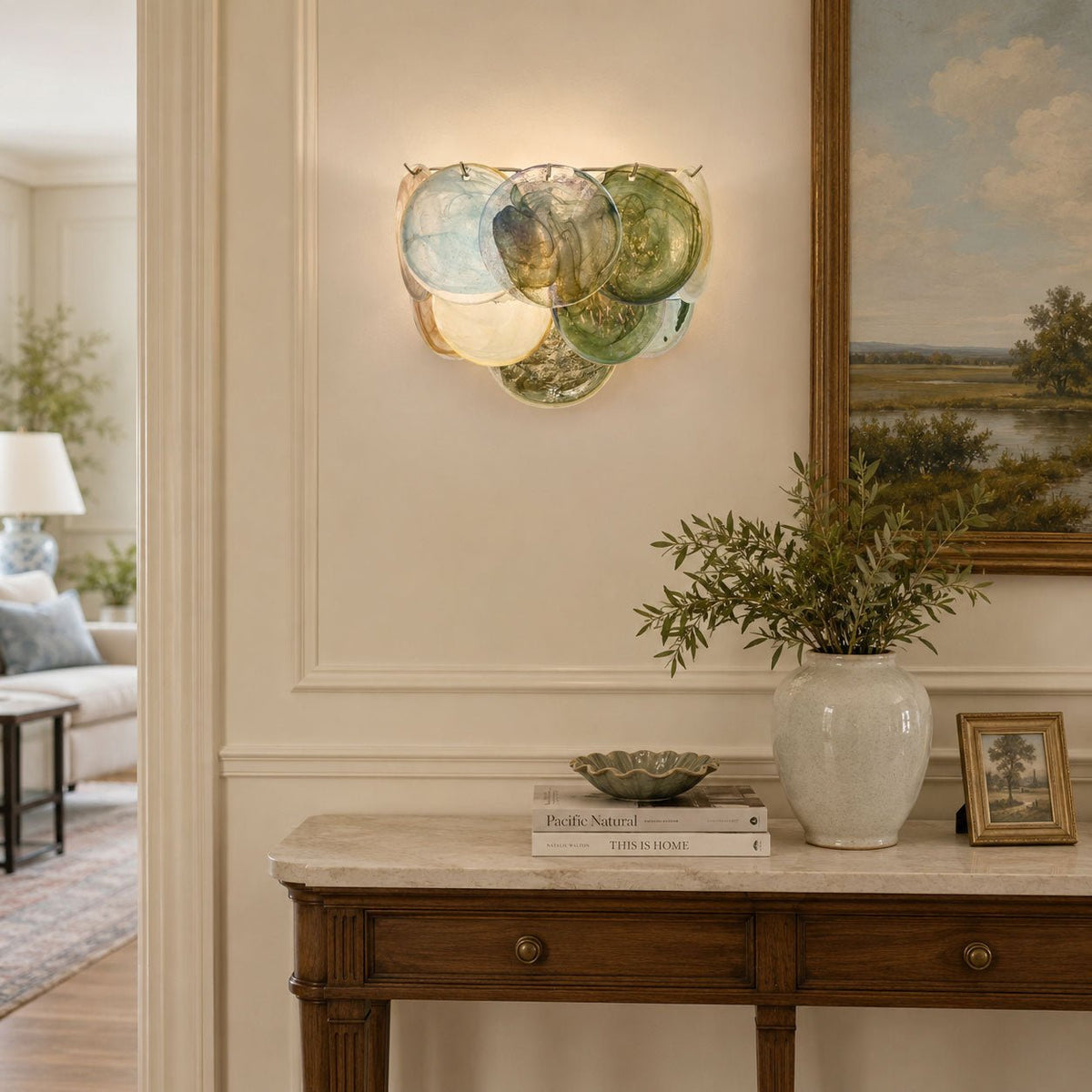 Orlaridge Disc Glass Indoor Wall Light