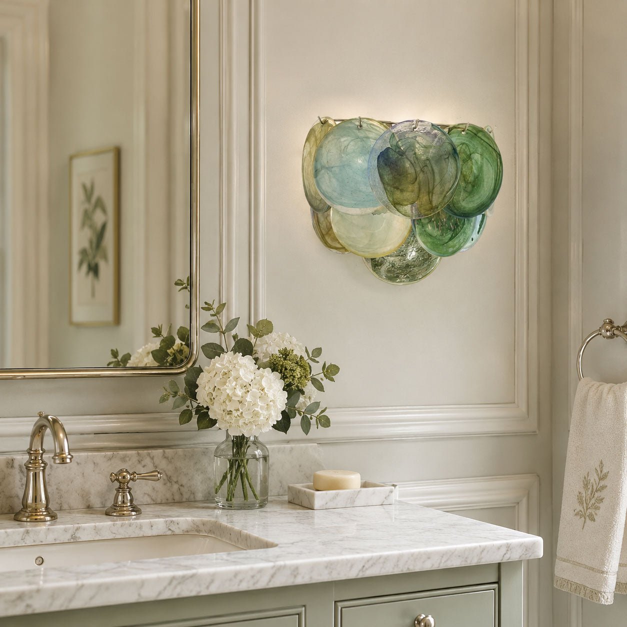 Orlaridge Disc Glass Indoor Wall Light