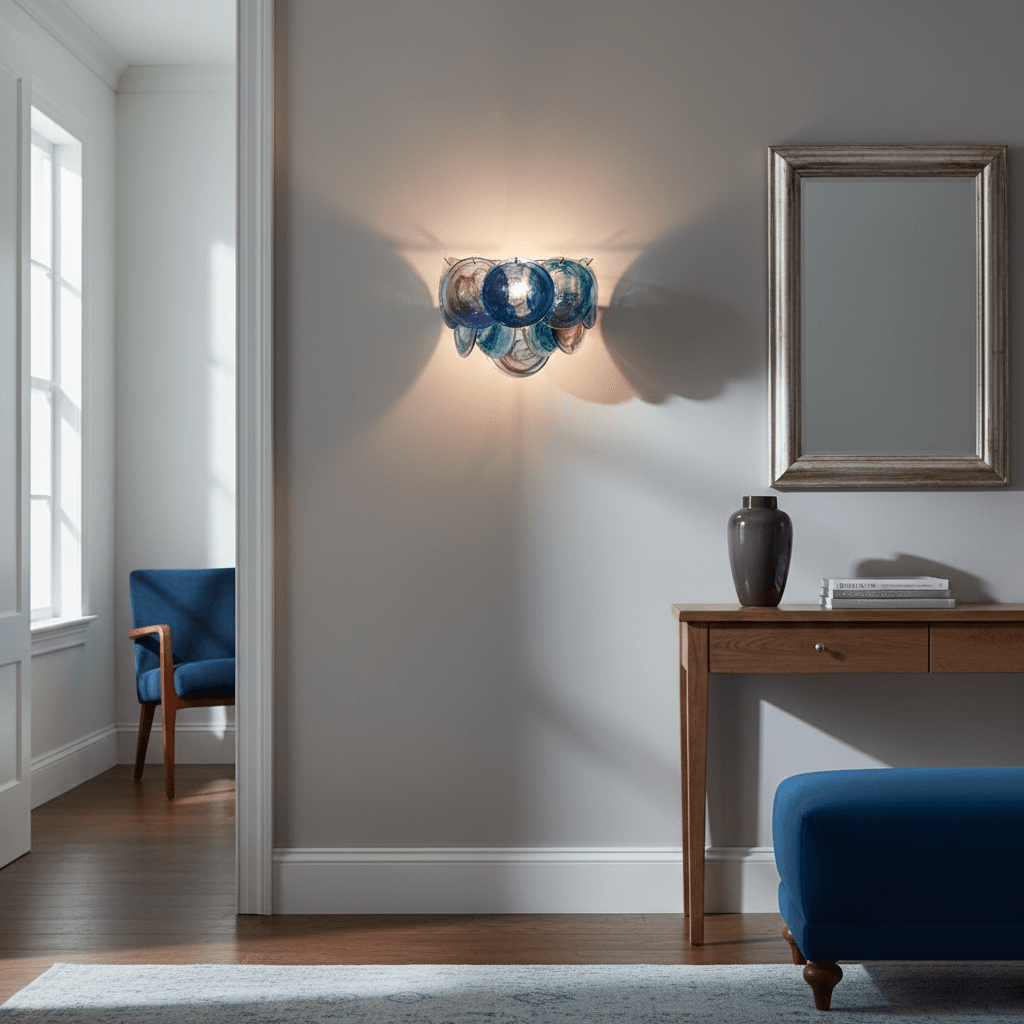 Orlaridge Disc Glass Indoor Wall Light
