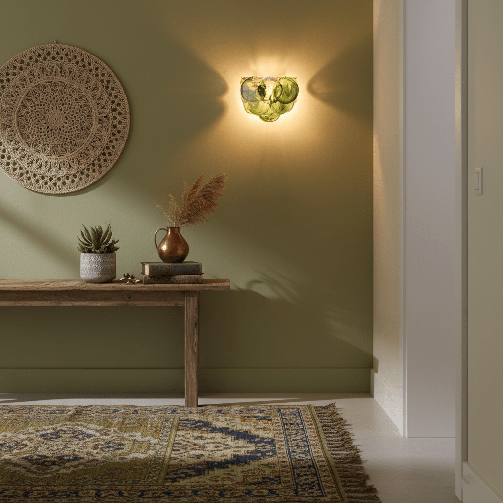 Orlaridge Disc Glass Indoor Wall Light