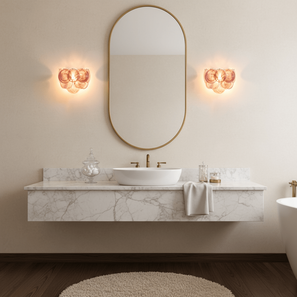Orlaridge Disc Glass Indoor Wall Light