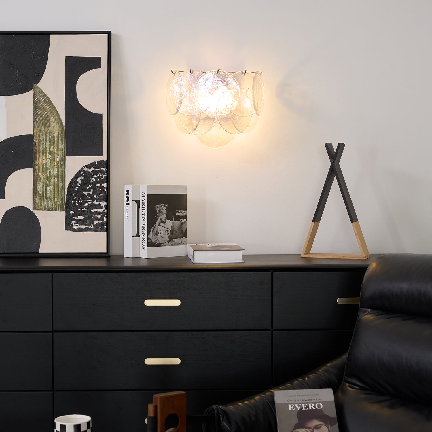 Orlaridge Disc Glass Indoor Wall Light