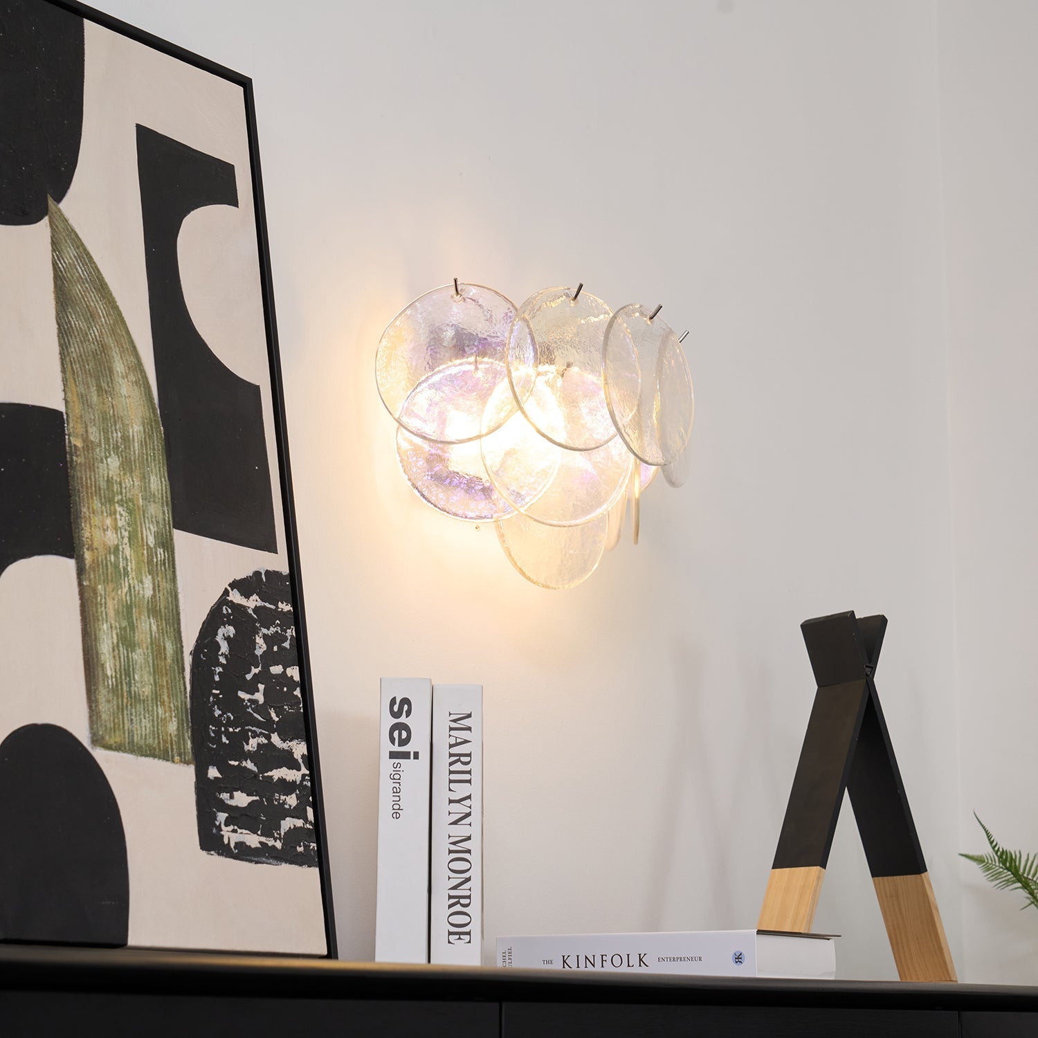 Orlaridge Disc Glass Indoor Wall Light