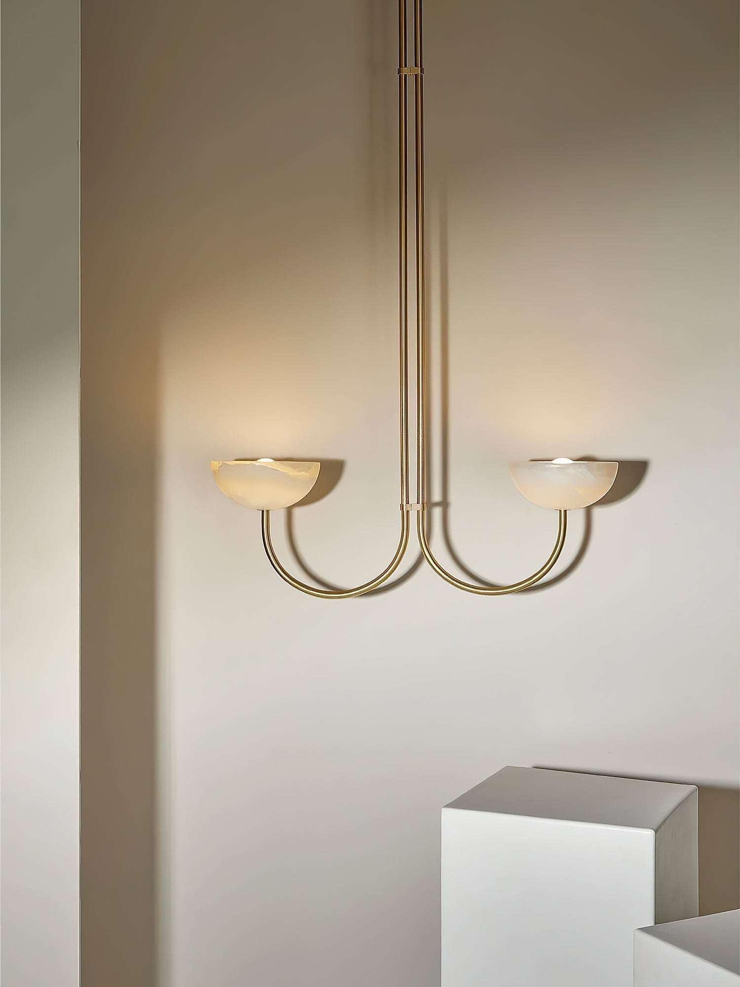 Hartvik Duo Pendant Lamp Alabaster