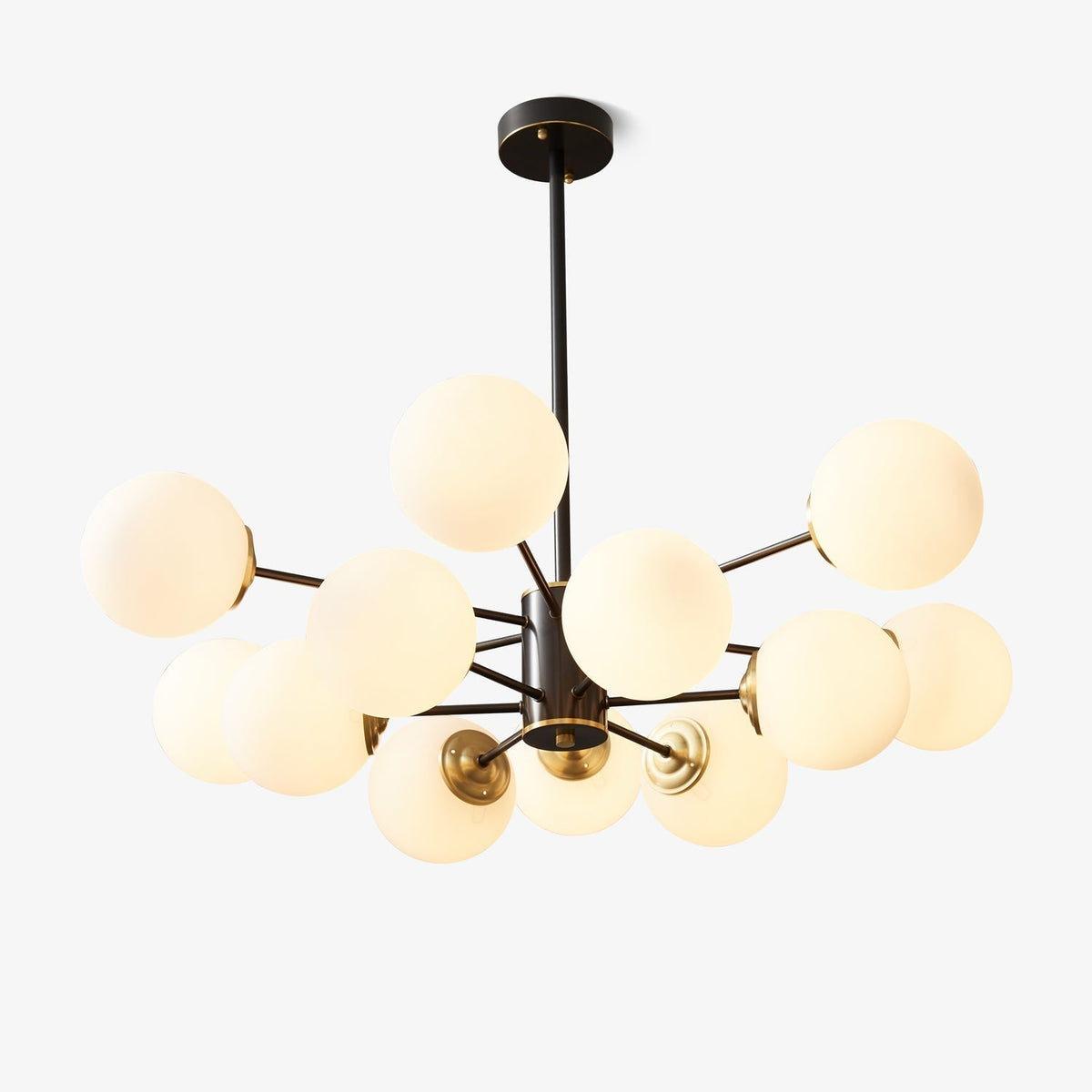 Catalos Modern Premium Orb Brass Glass Chandelier