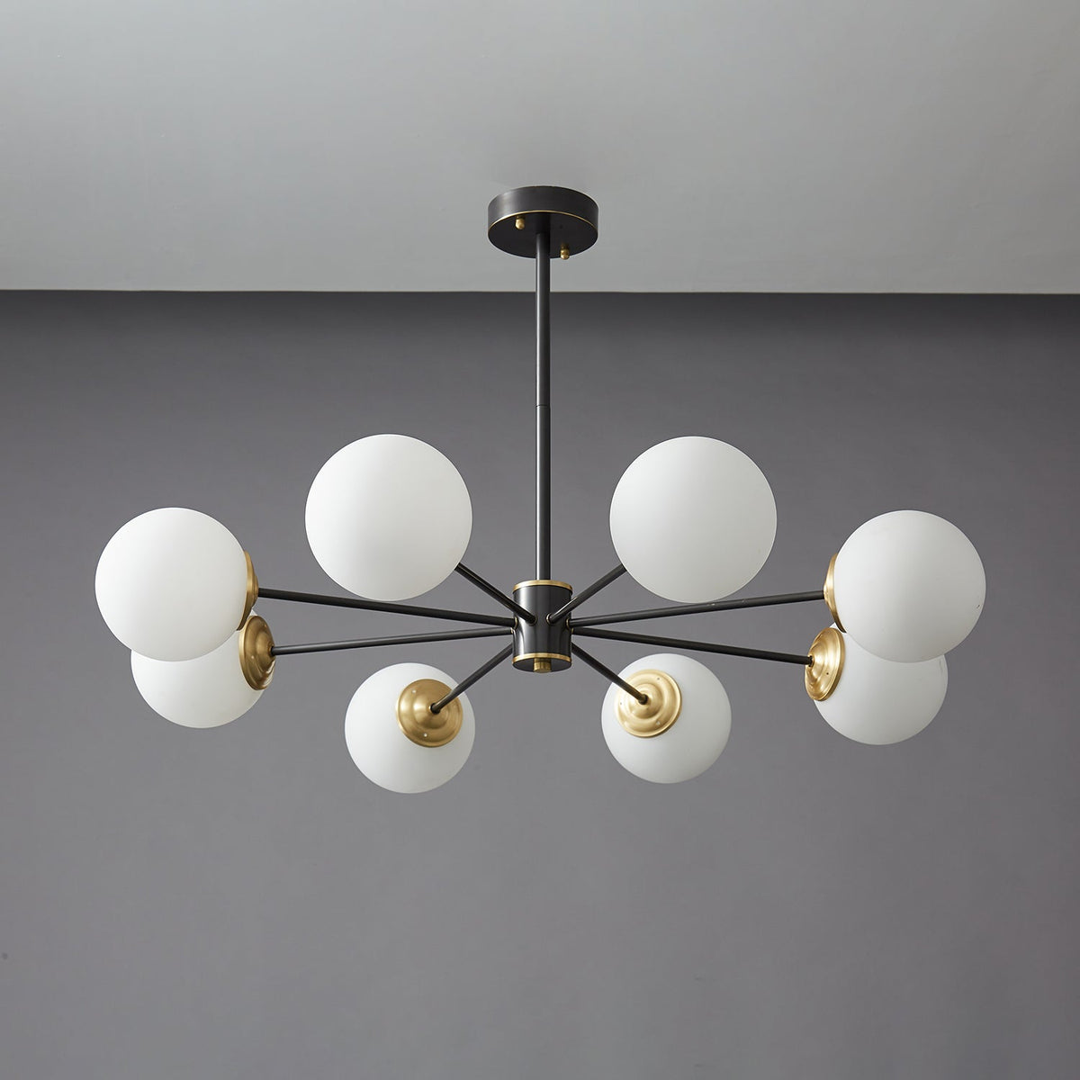 Catalos Modern Premium Orb Brass Glass Chandelier