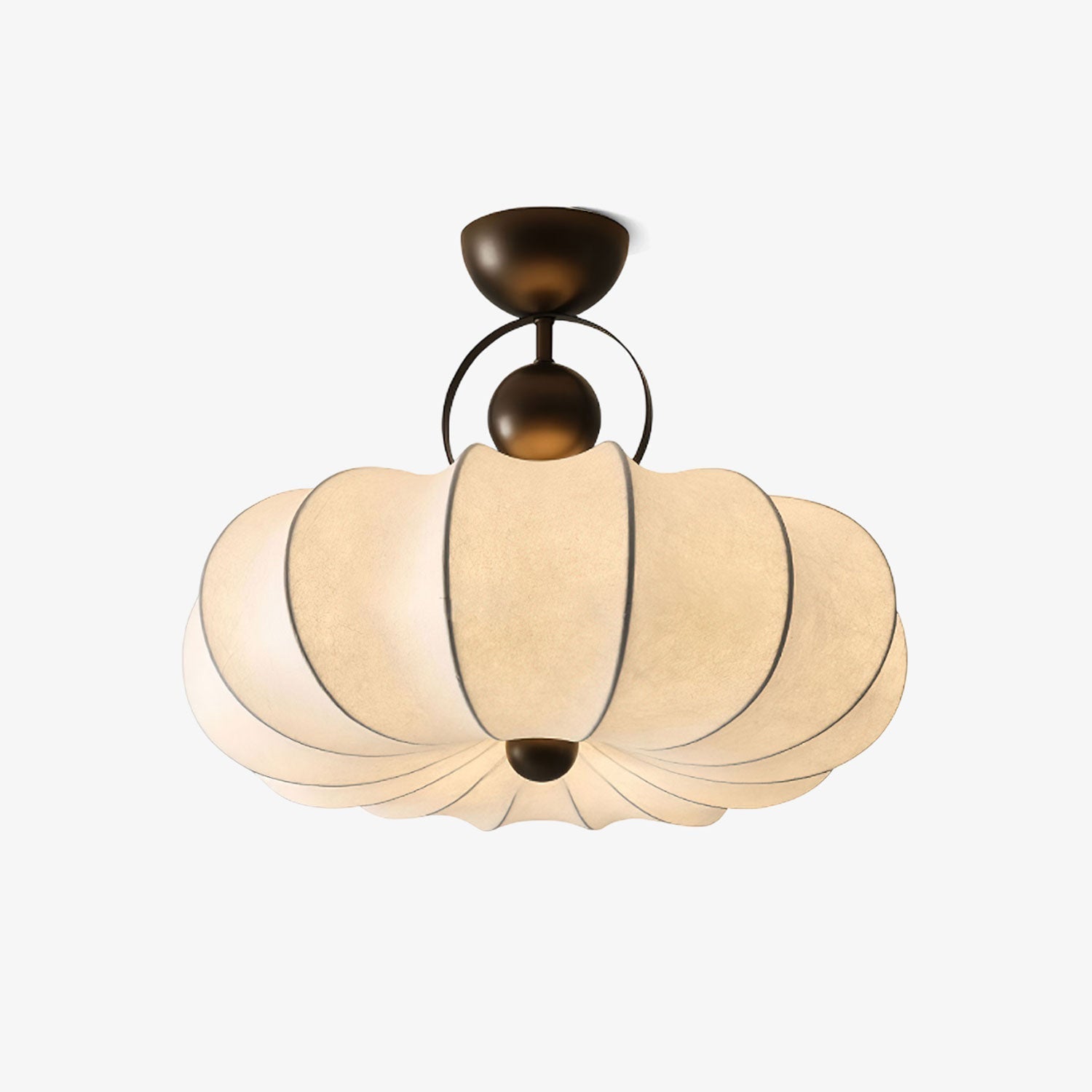 Yunshui Petal Fabric Bronze Pendant Light
