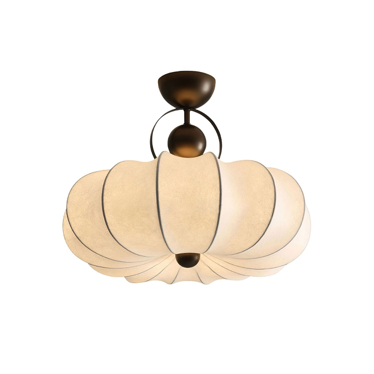 Yunshui Petal Fabric Bronze Pendant Light