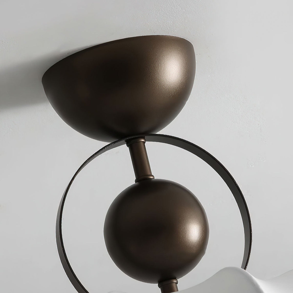Yunshui Petal Fabric Bronze Pendant Light