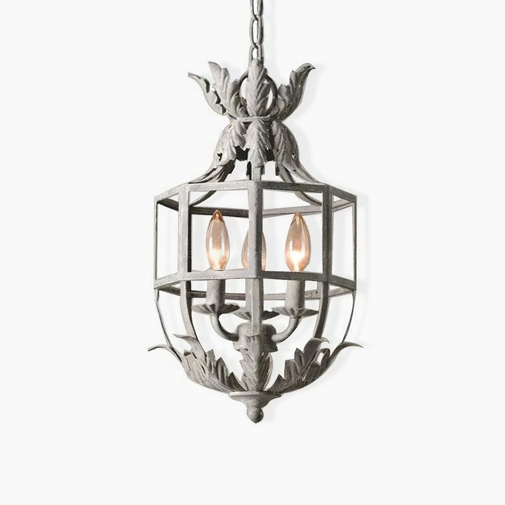 Soraaine Chandelier Retro Cage Grey Candle