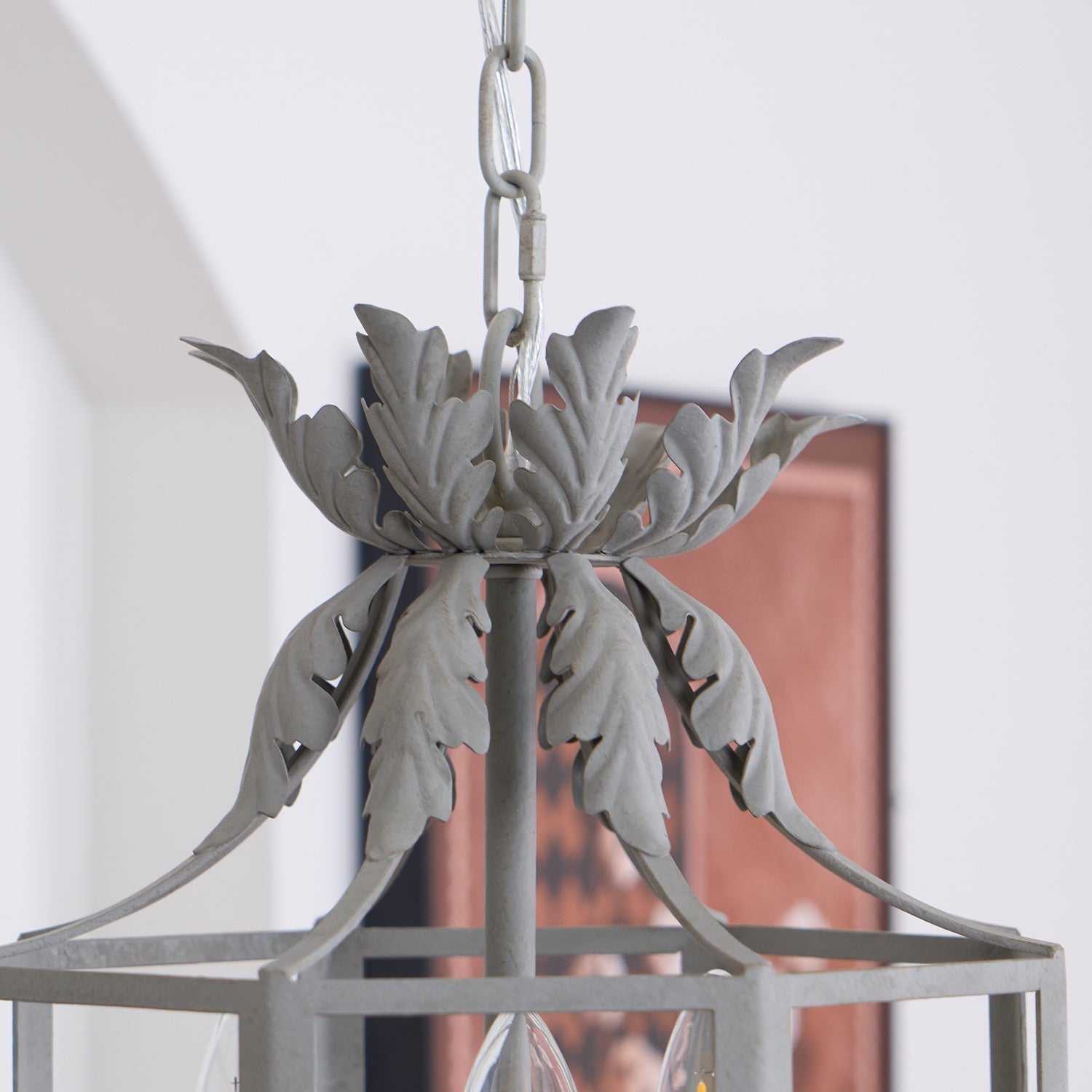 Soraaine Chandelier Retro Cage Grey Candle