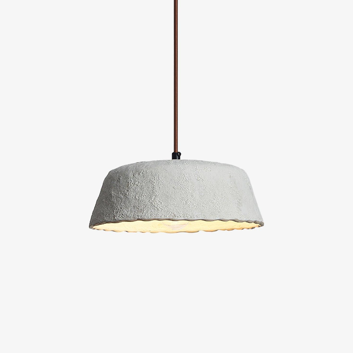 Stone Contemporary Wood Pendant Lamp
