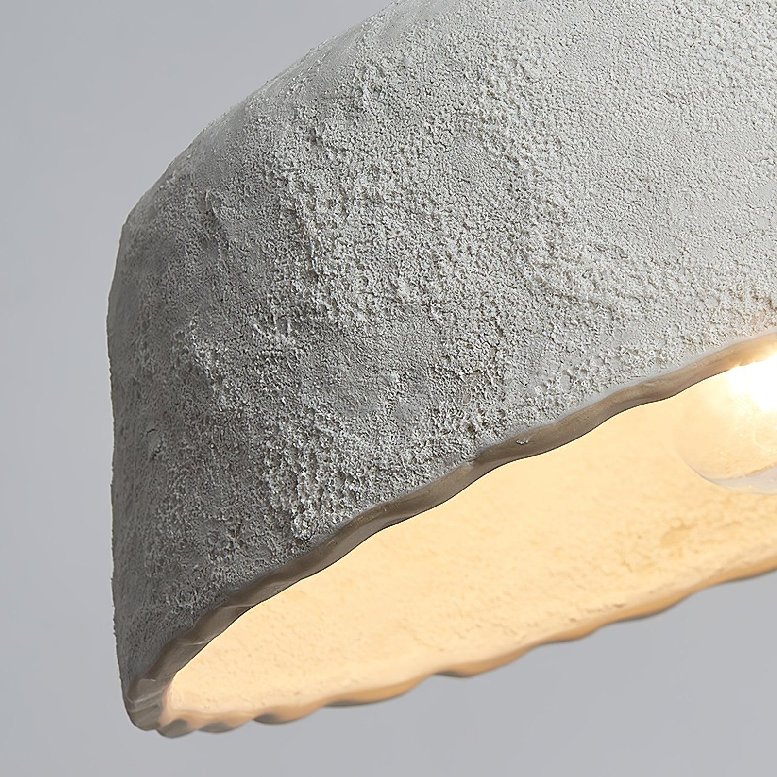 Stone Contemporary Wood Pendant Lamp