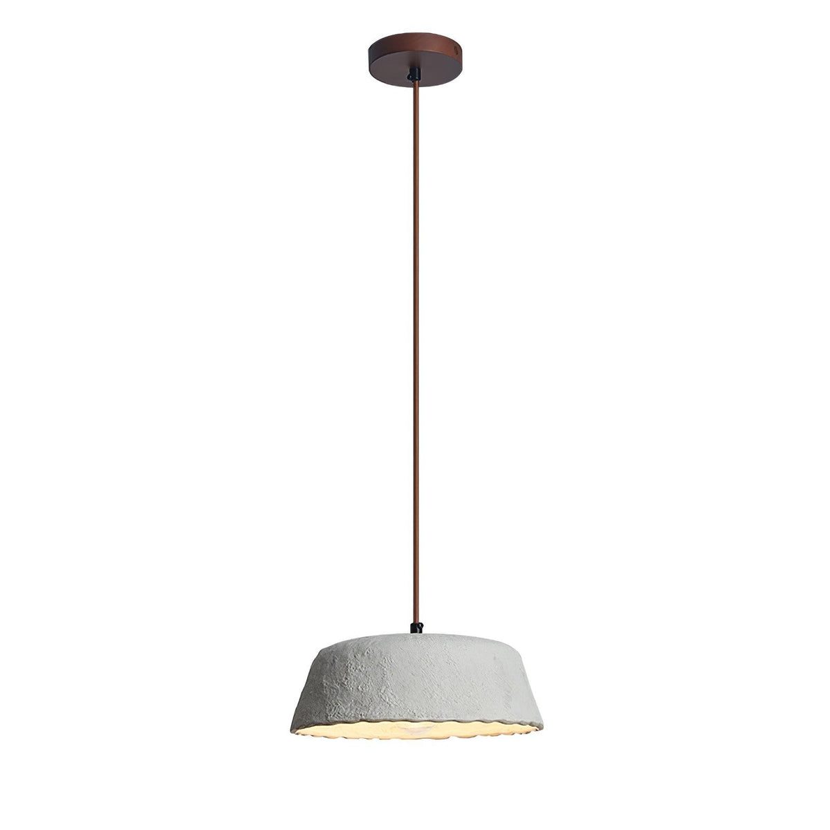Stone Contemporary Wood Pendant Lamp