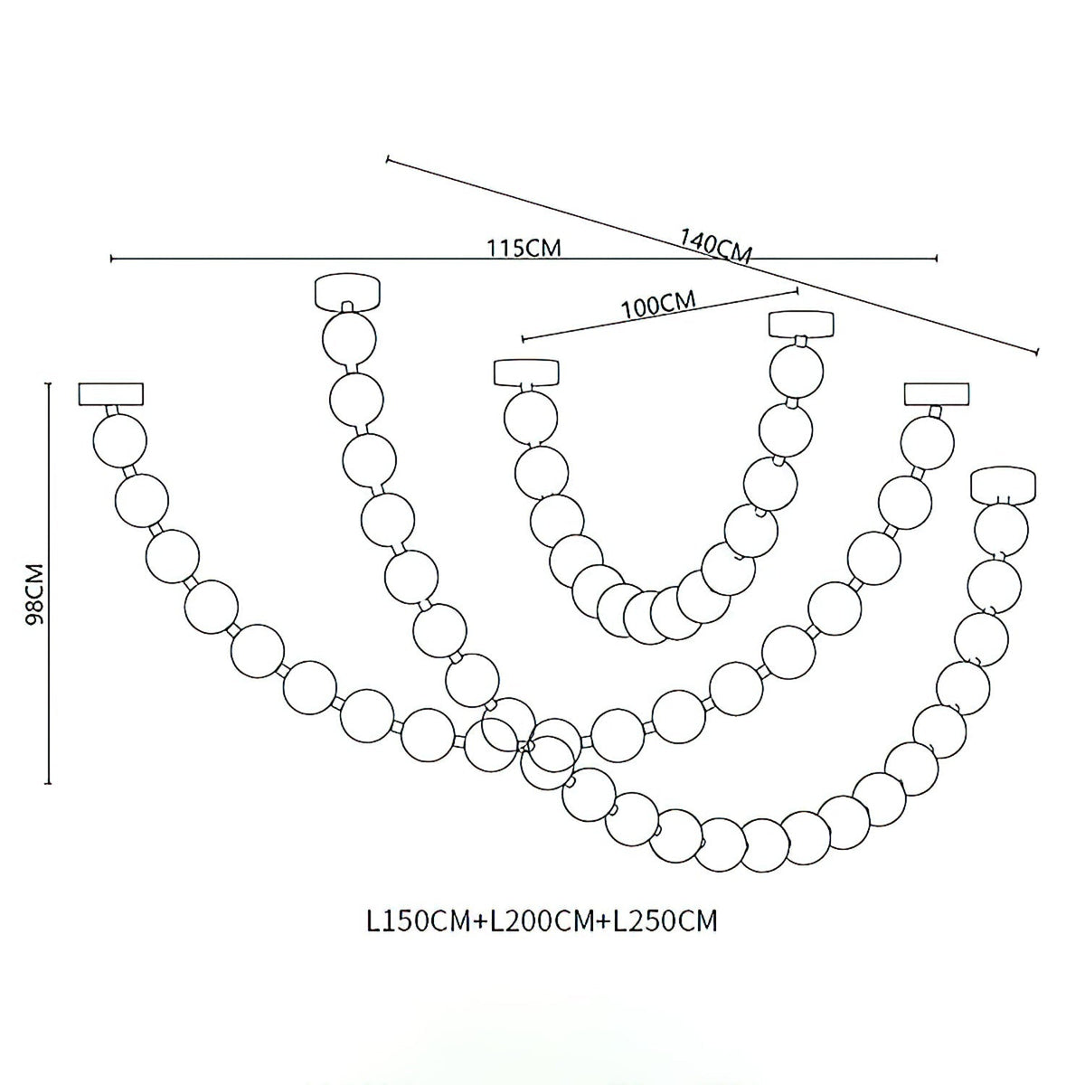 Lindencourt Strand Necklace Chandelier