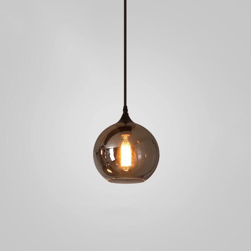 Gabrielle Minimalist Bottle Glass Pendant Light Smoke Gray